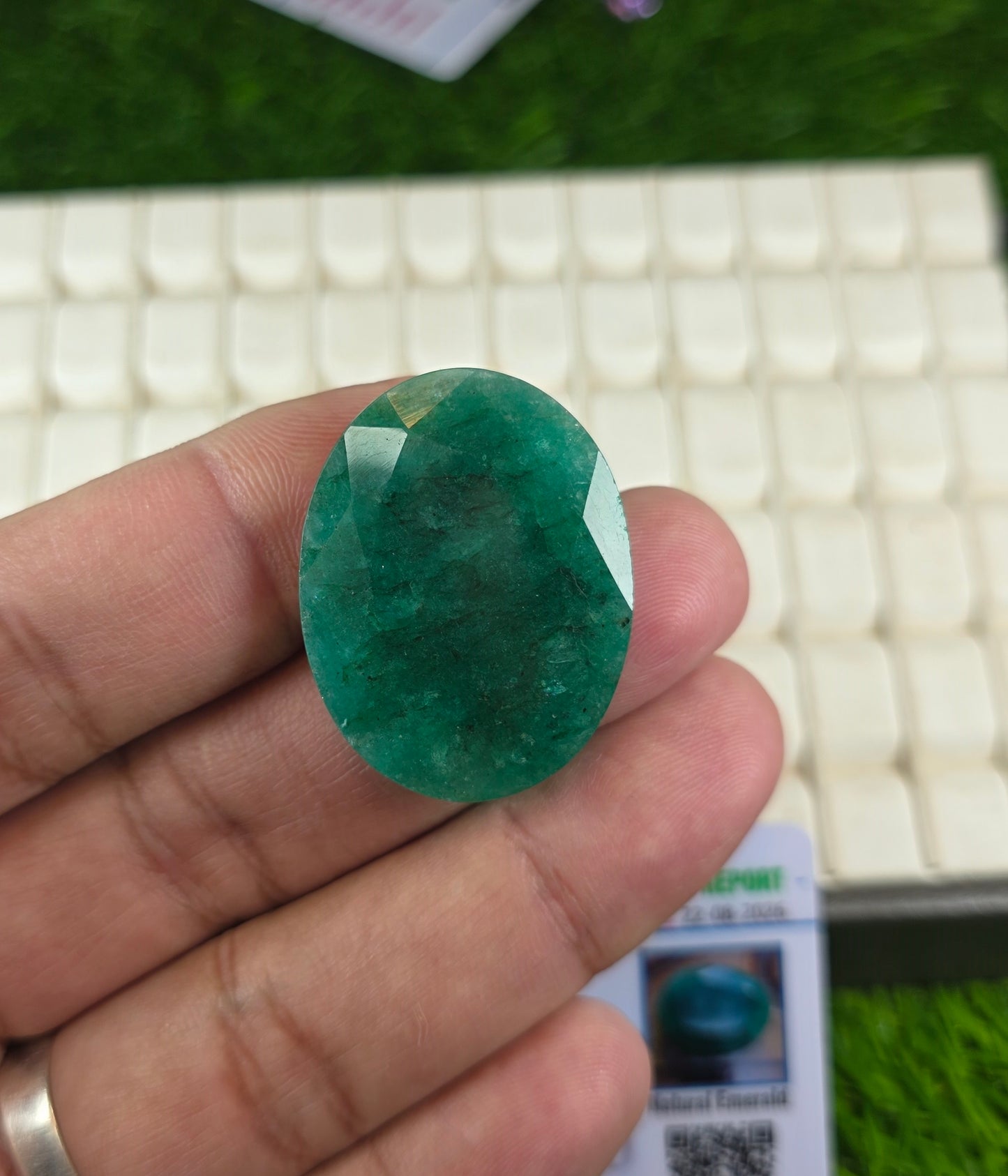 Natural Zambia Zamurd Stone With Lab Certificate