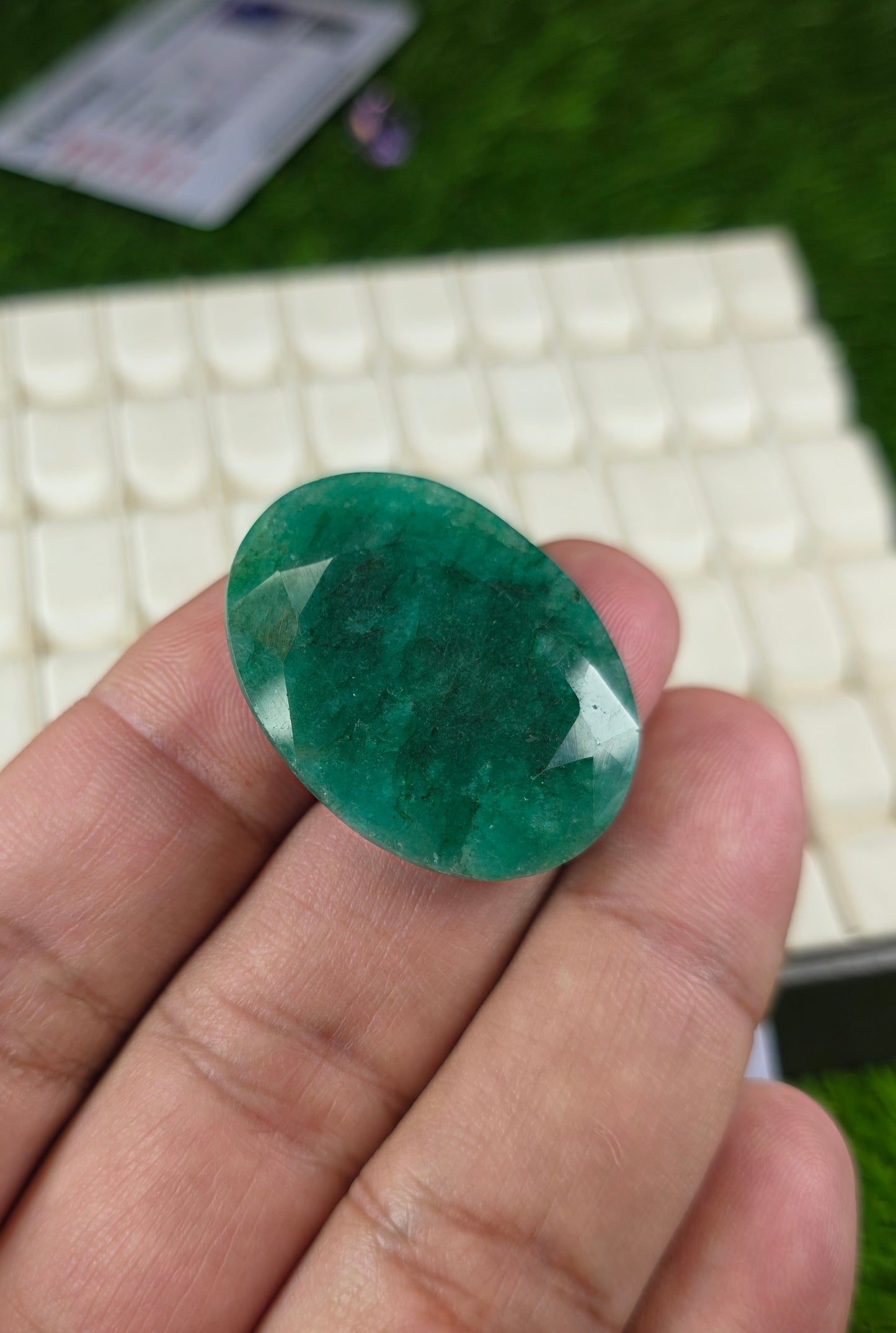 Natural Zambia Zamurd Stone With Lab Certificate