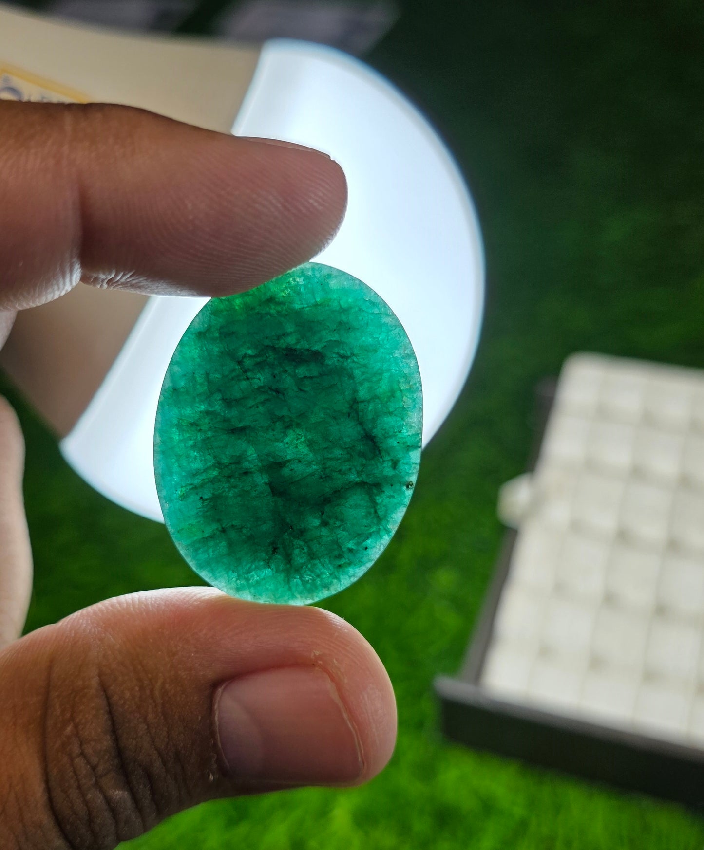 Natural Zambia Zamurd Stone With Lab Certificate
