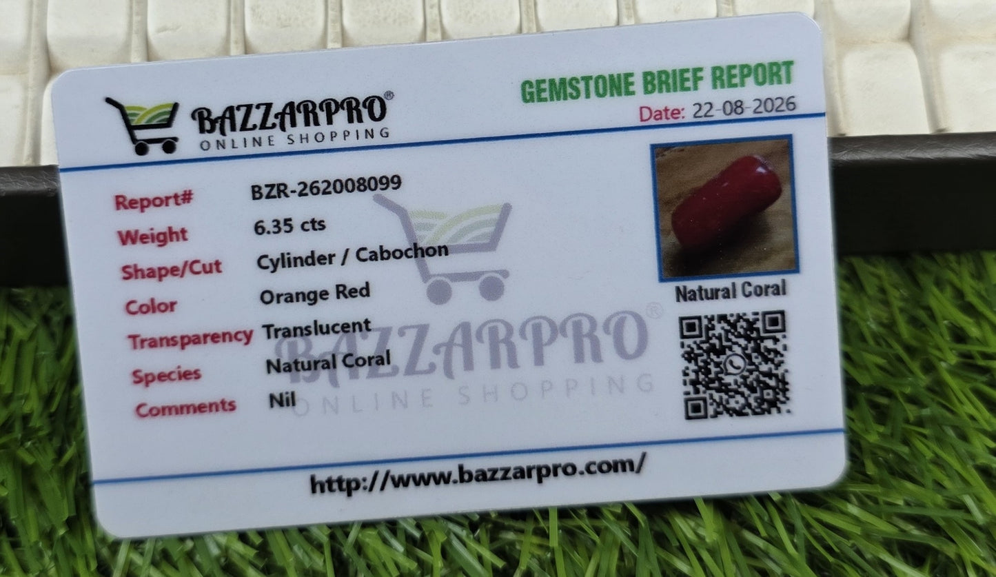 Natural Marjan Stone With Lab Certificate
