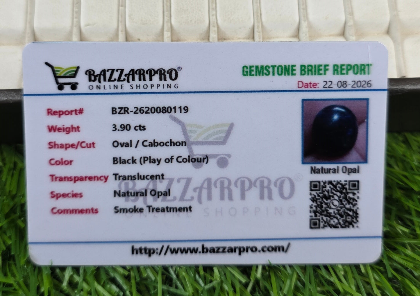 Natural Full Fire Opal Stone With Lab Certificate