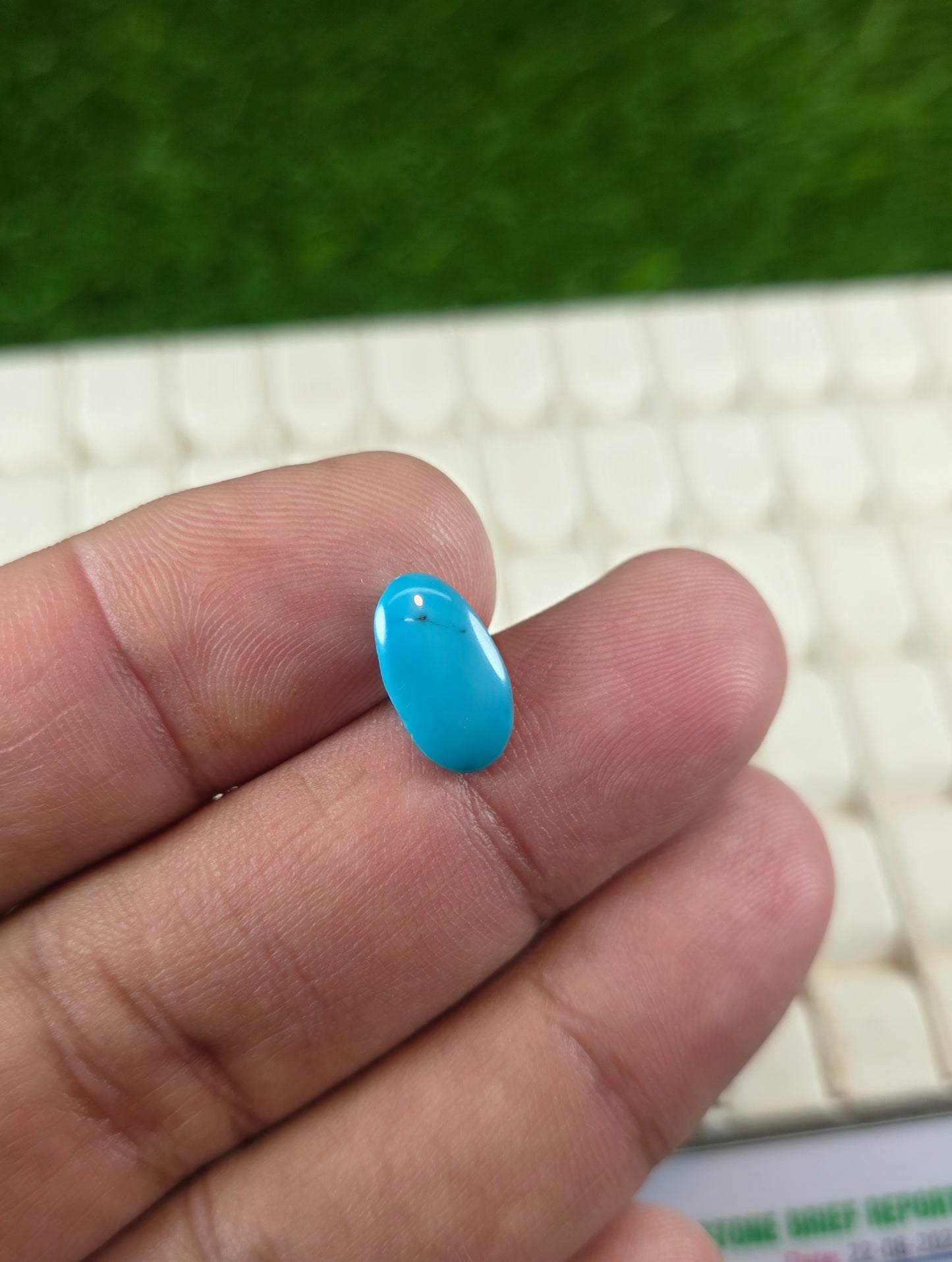 Natural Feroza Stone With Lab Certificate