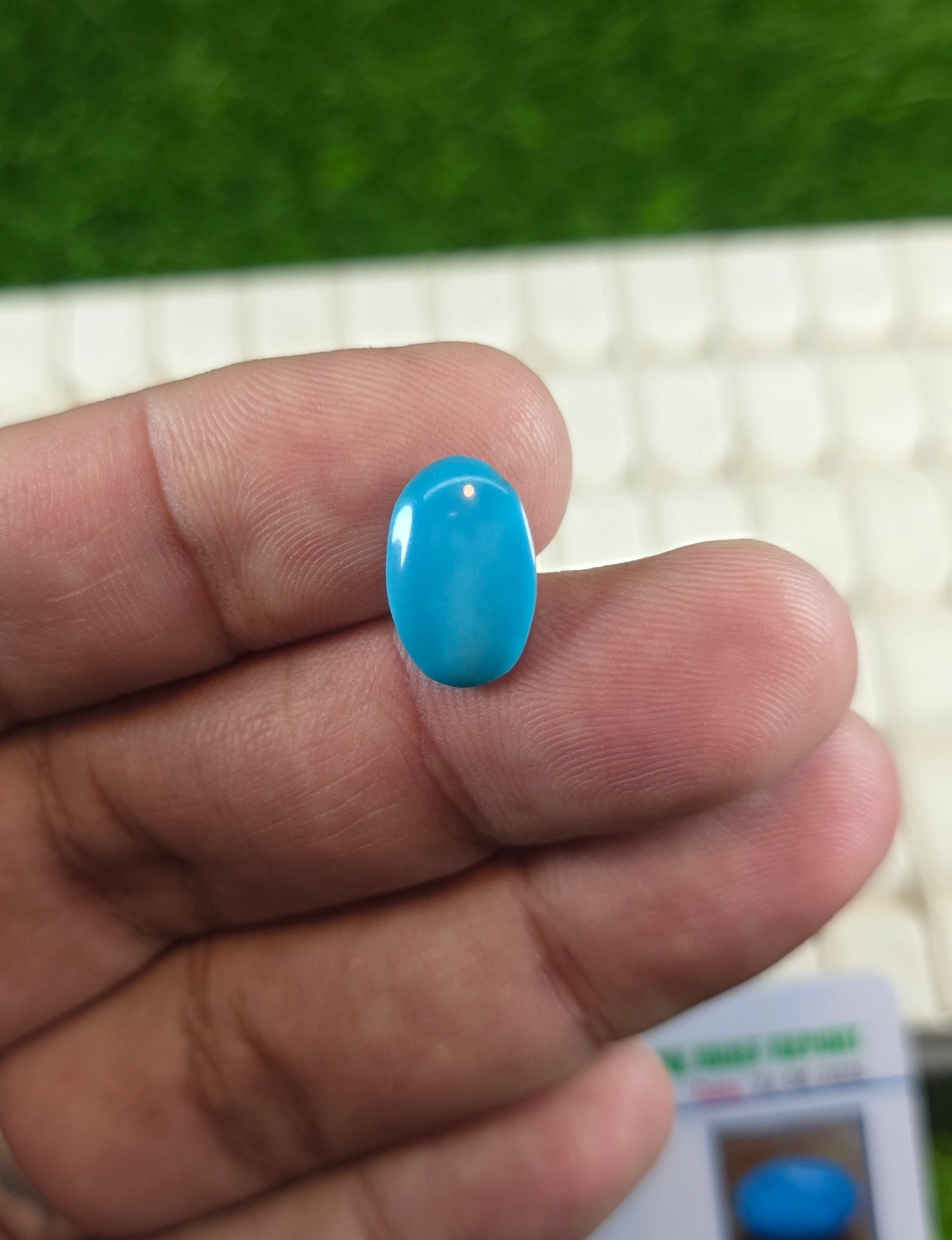 Natural Feroza Stone With Lab Certificate