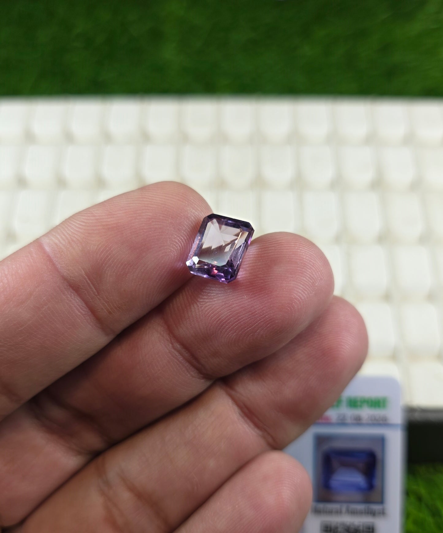 Natural Amethyst Stone With Lab Certificate