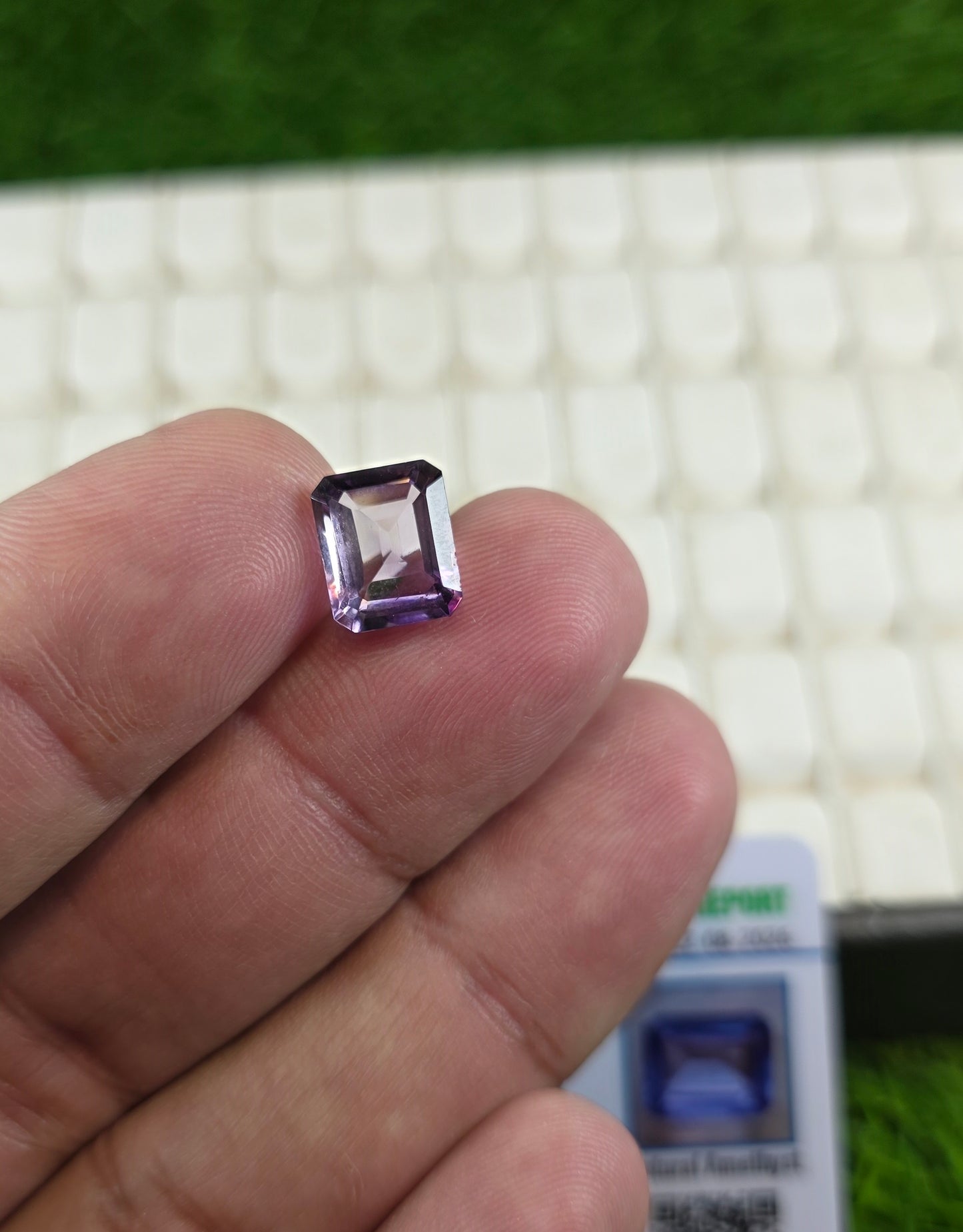 Natural Amethyst Stone With Lab Certificate