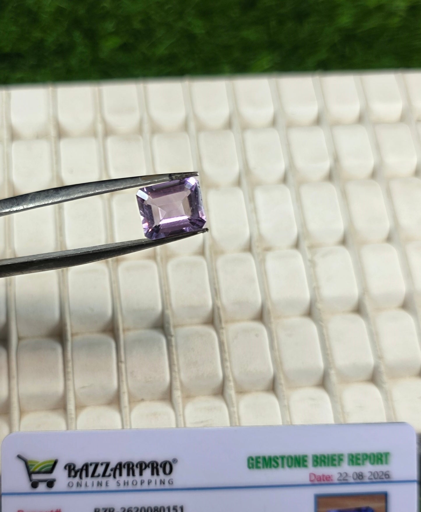 Natural Amethyst Stone With Lab Certificate