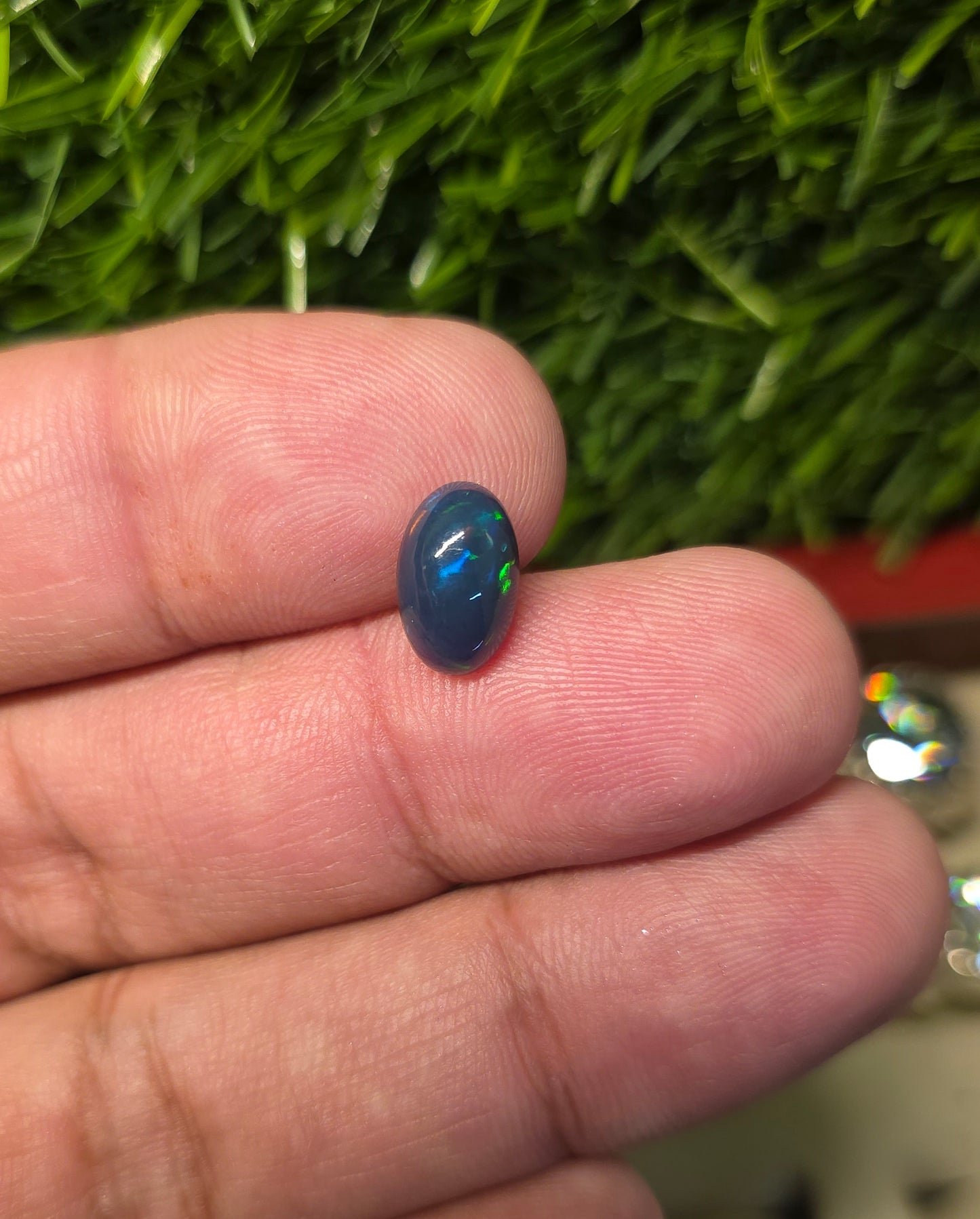 Natural Black Opal Stone With Lab Certificate