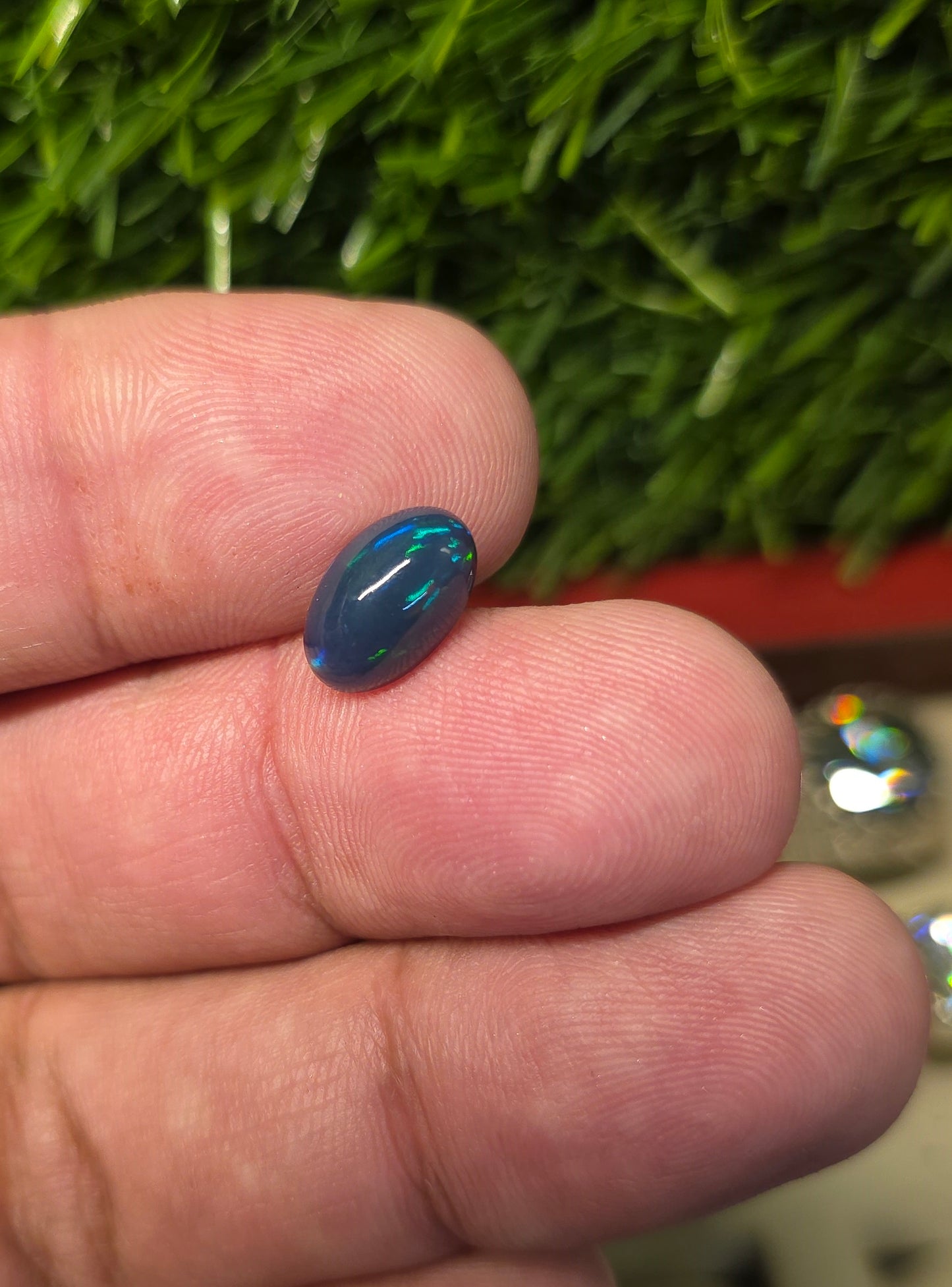 Natural Black Opal Stone With Lab Certificate