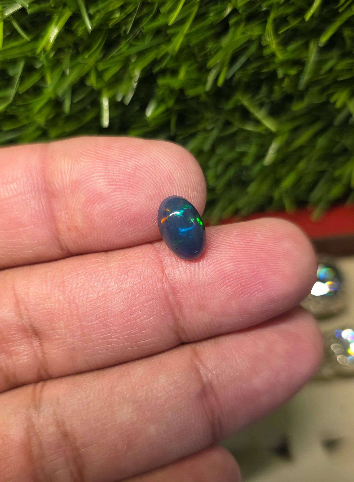 Natural Black Opal Stone With Lab Certificate