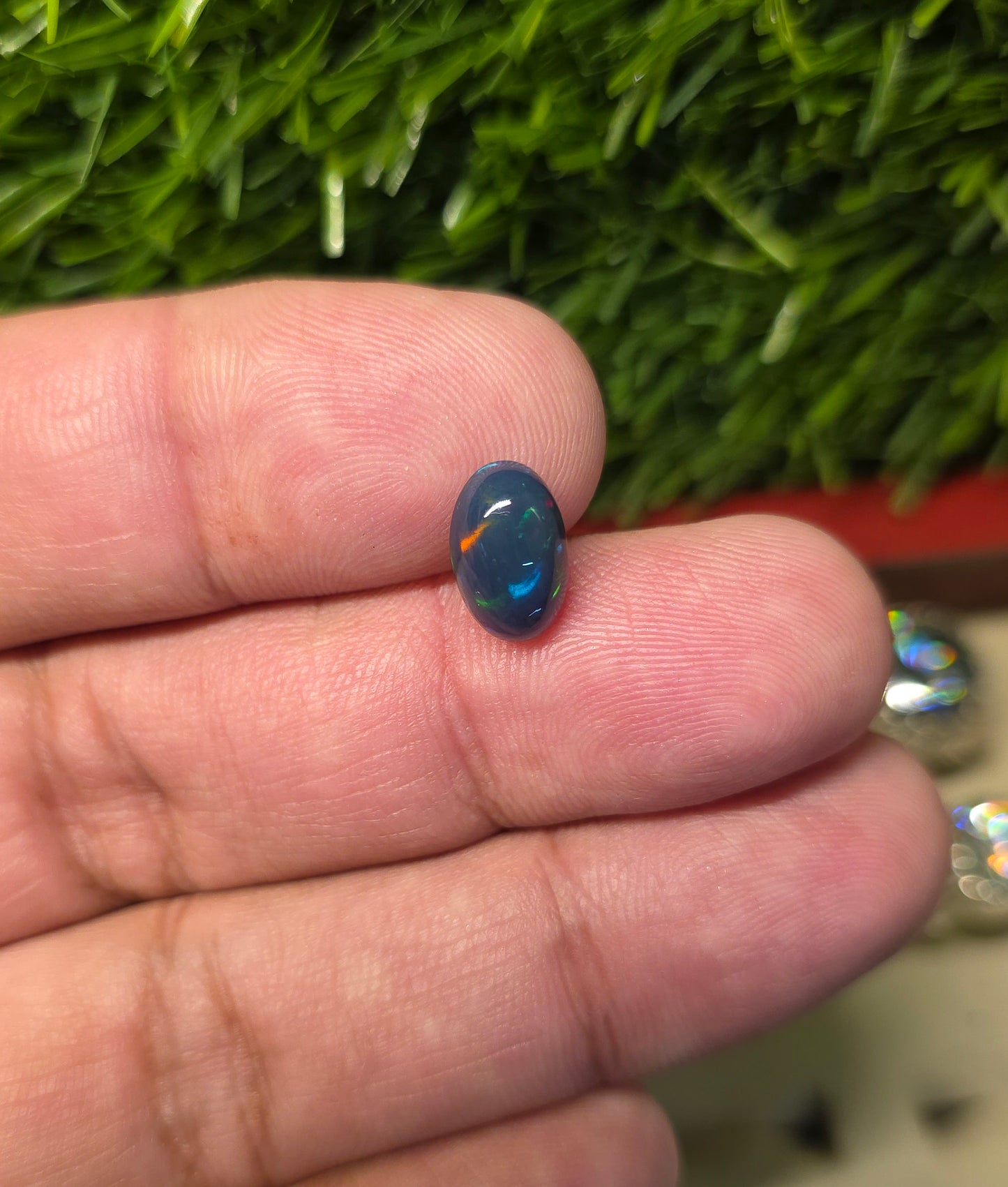 Natural Black Opal Stone With Lab Certificate