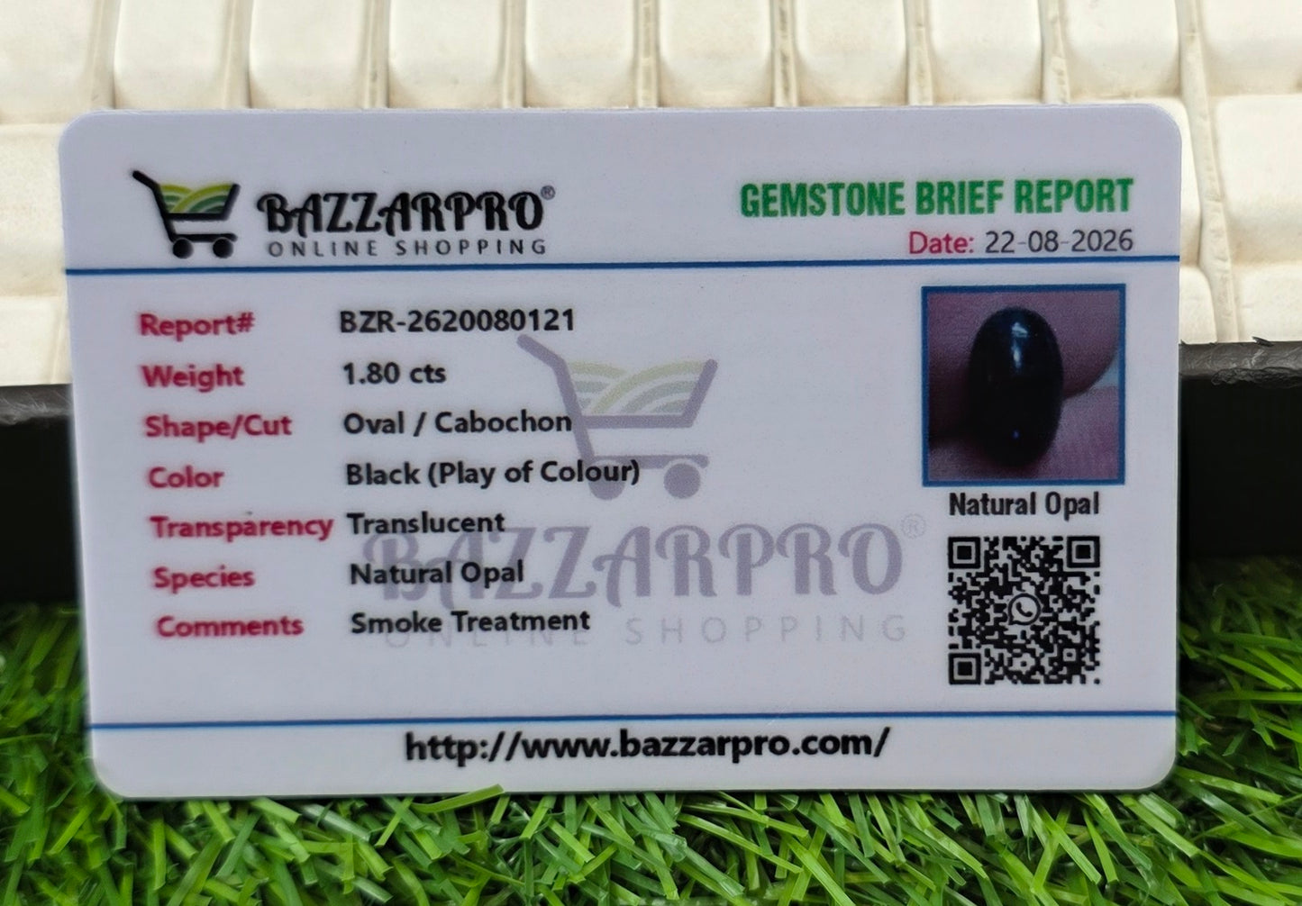 Natural Full Fire Opal Stone With Lab Certificate