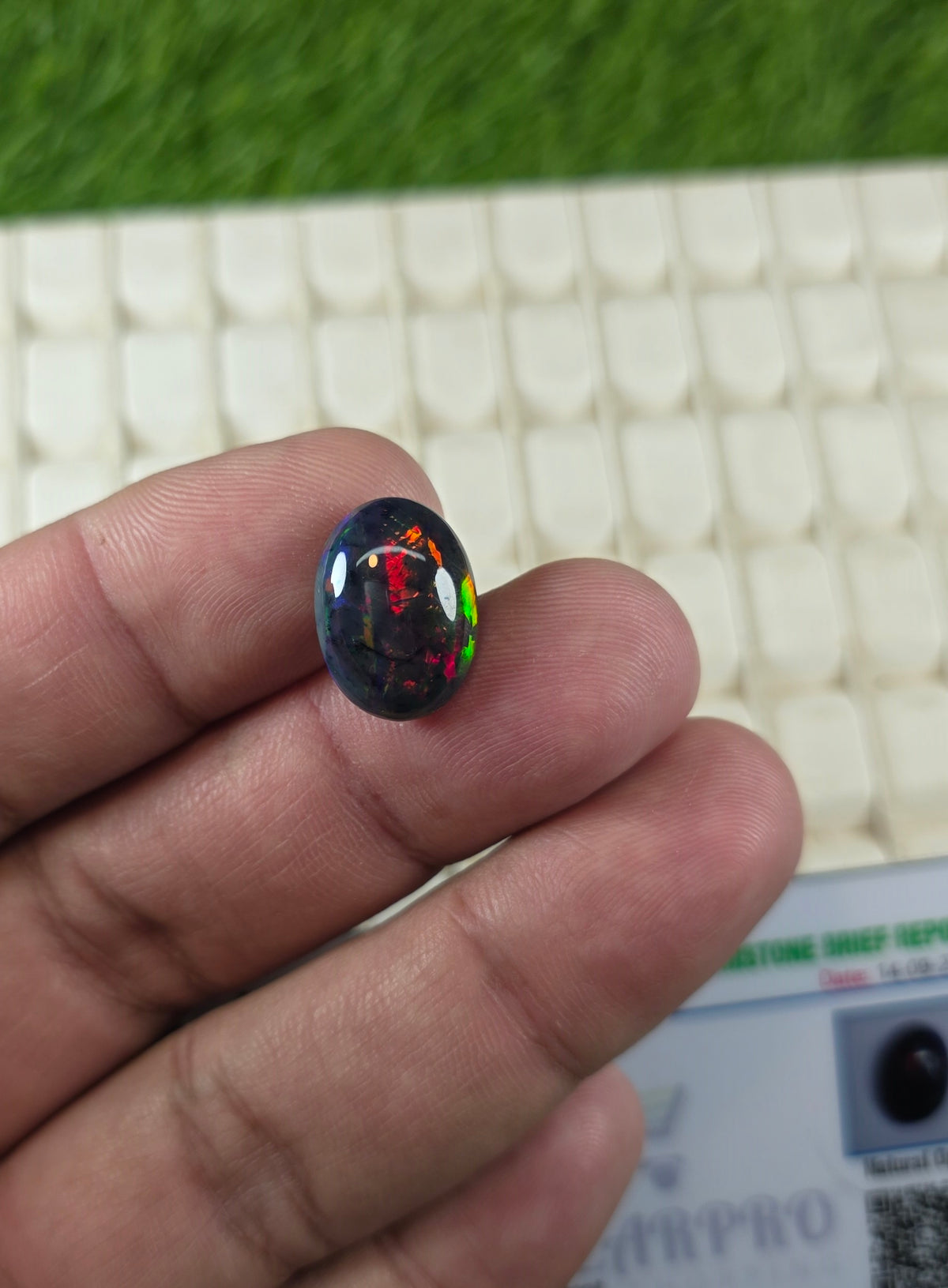 Natural Full Fire Opal Stone With Lab Certificate