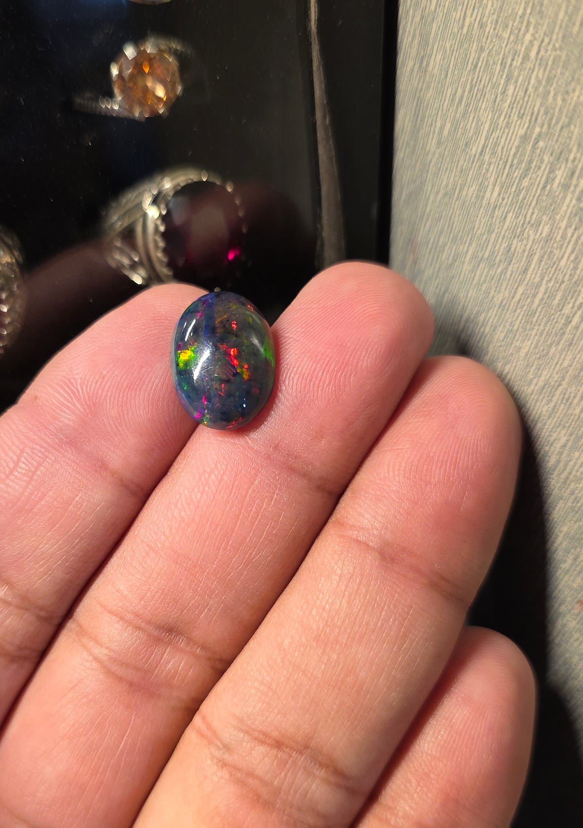 Natural Full Fire Opal Stone With Lab Certificate