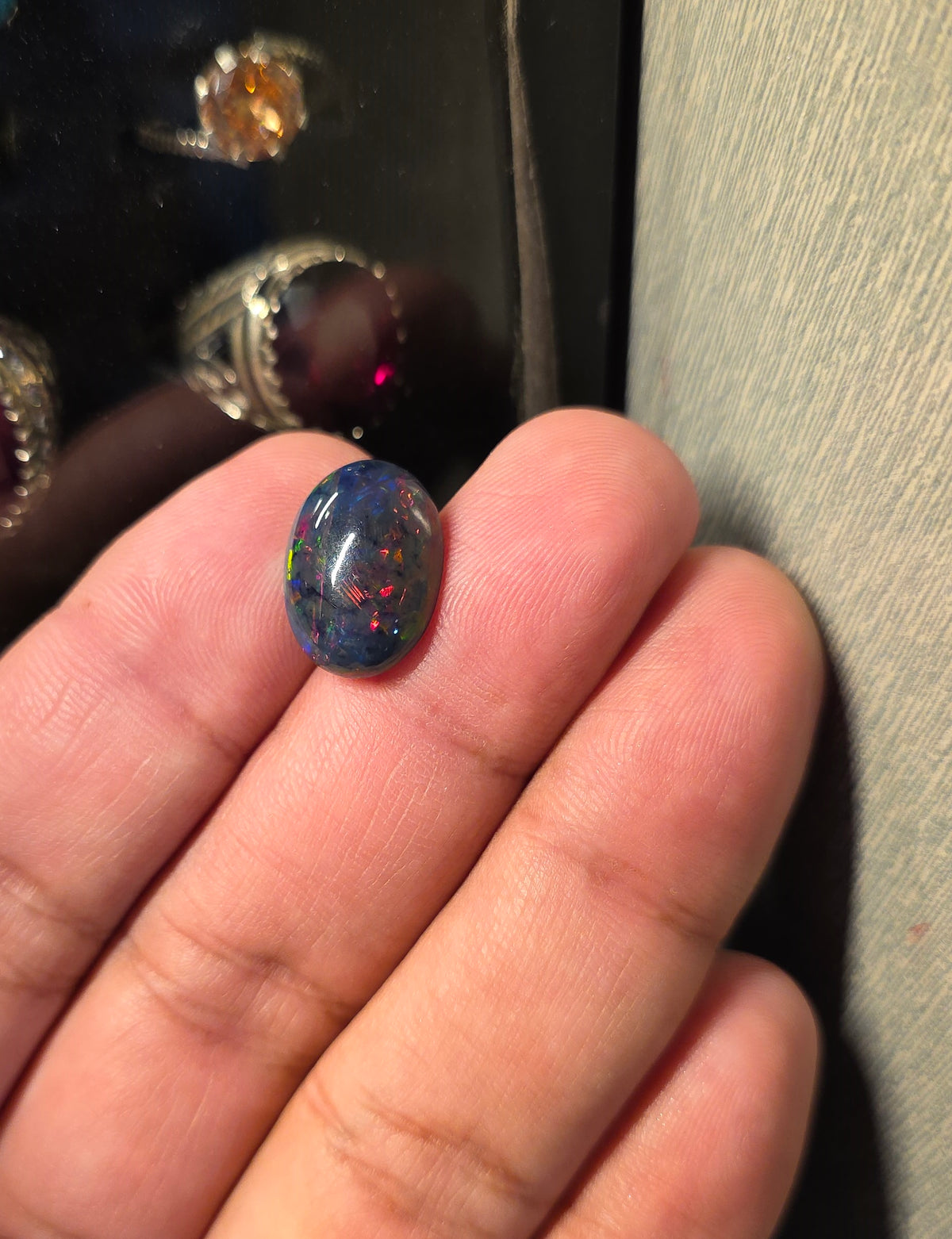 Natural Full Fire Opal Stone With Lab Certificate