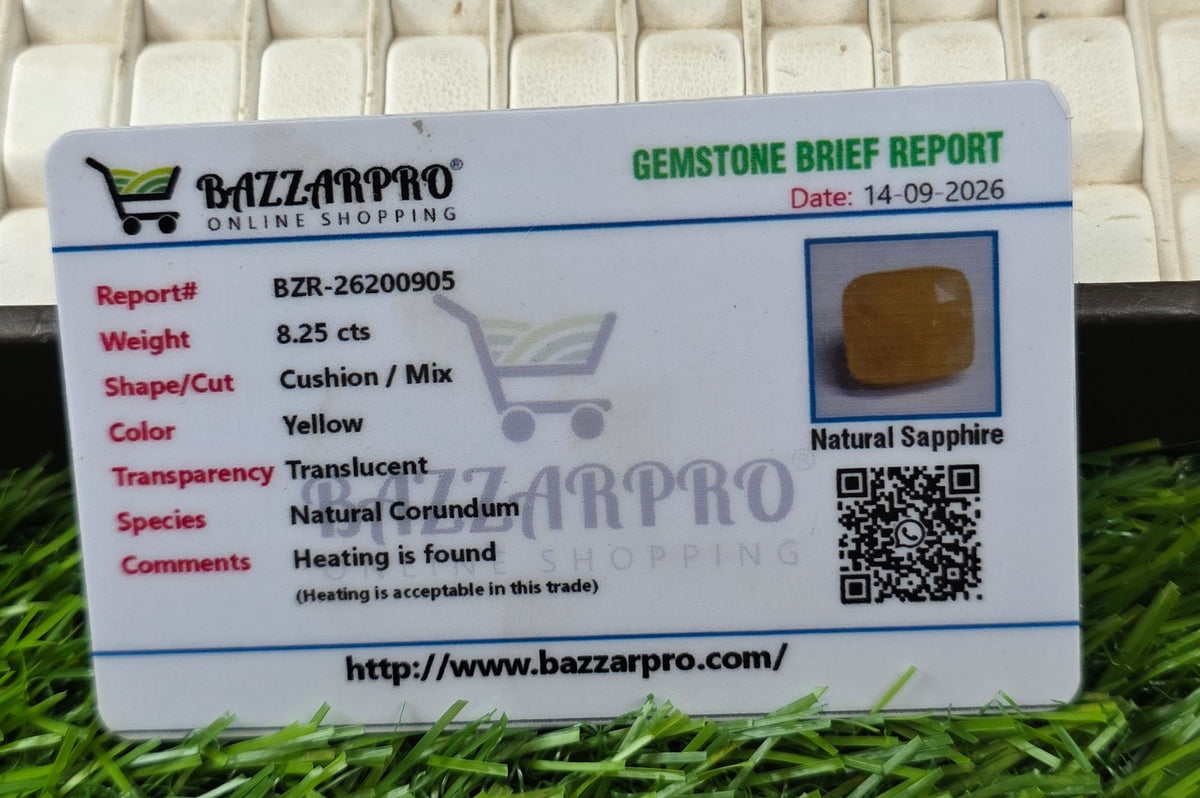 Natural Ceylon Pukhraj Stone With Lab Certificate