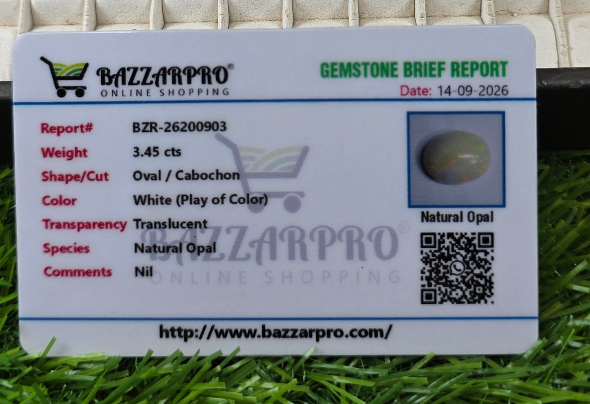 Natural Full Fire Opal Stone With Lab Certificate