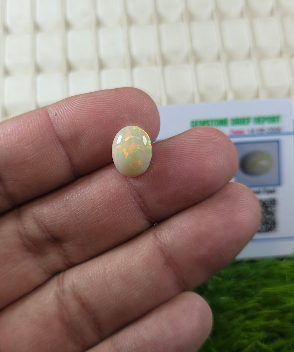 Natural Full Fire Opal Stone With Lab Certificate