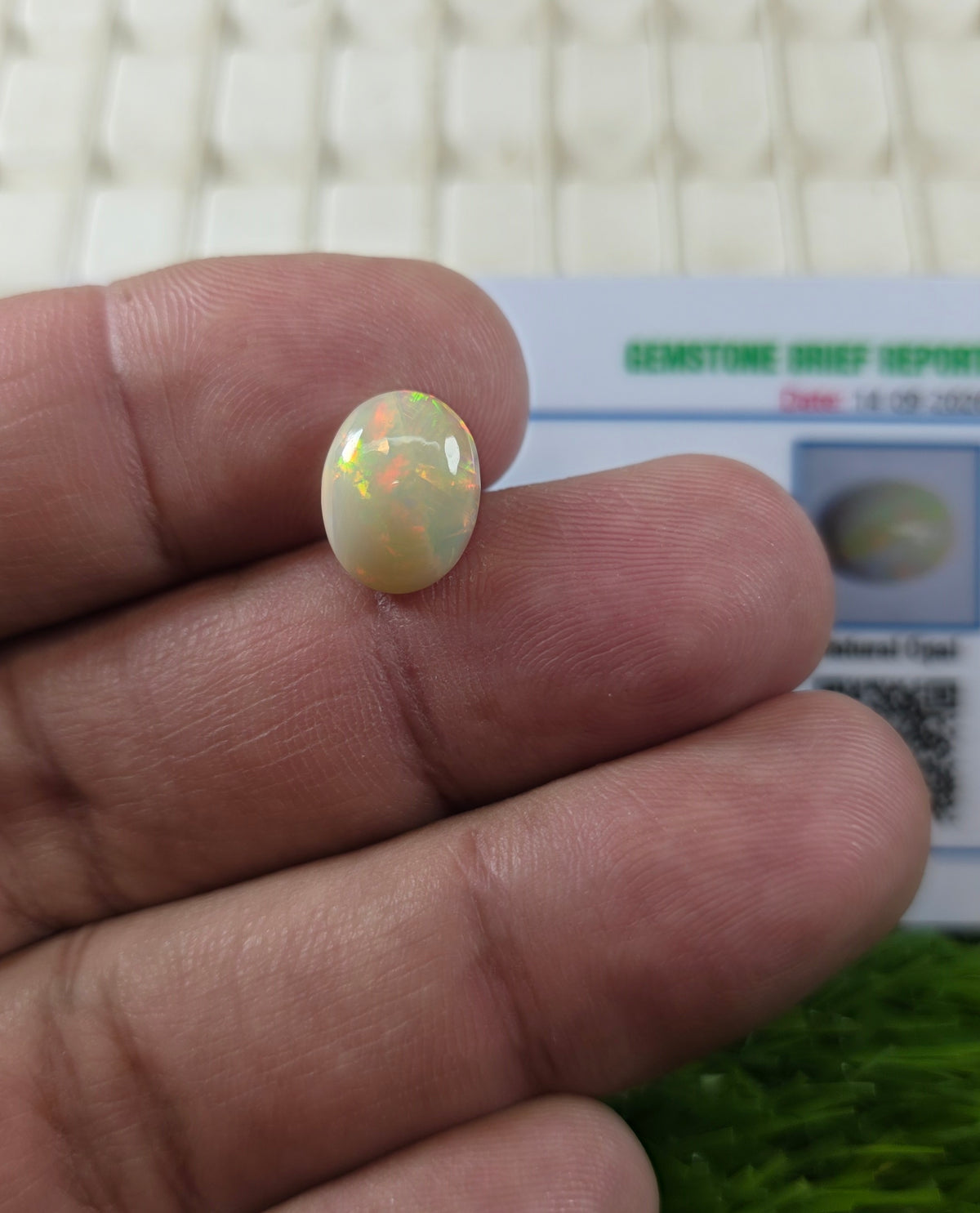 Natural Full Fire Opal Stone With Lab Certificate
