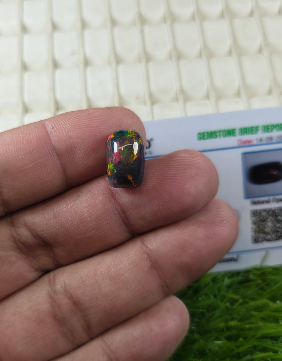 Natural Full Fire Opal Stone With Lab Certificate