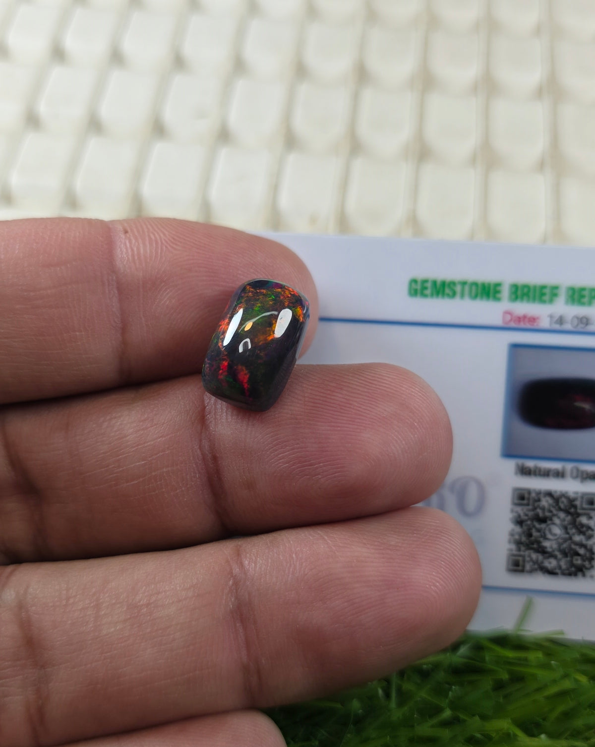 Natural Full Fire Opal Stone With Lab Certificate