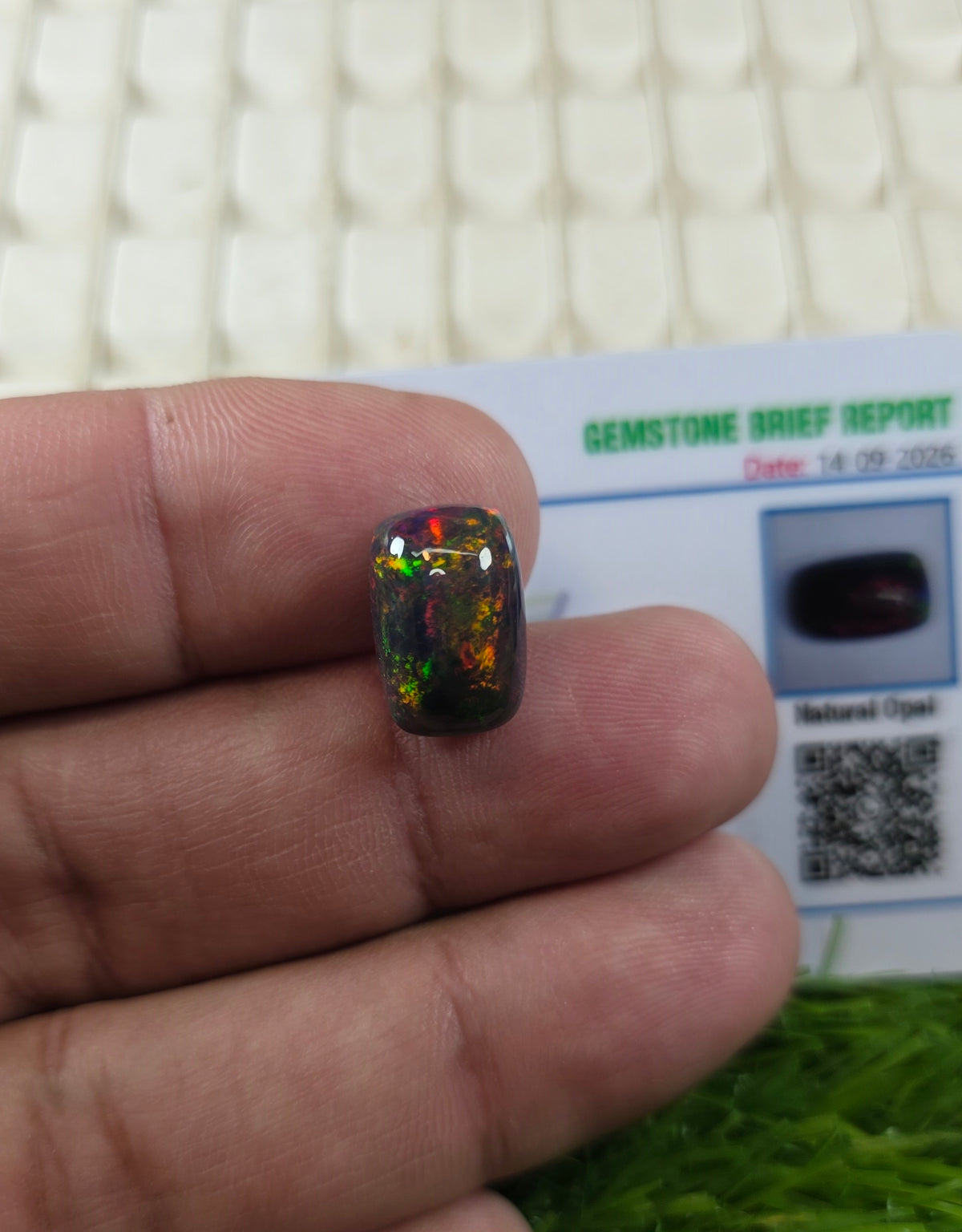 Natural Full Fire Opal Stone With Lab Certificate
