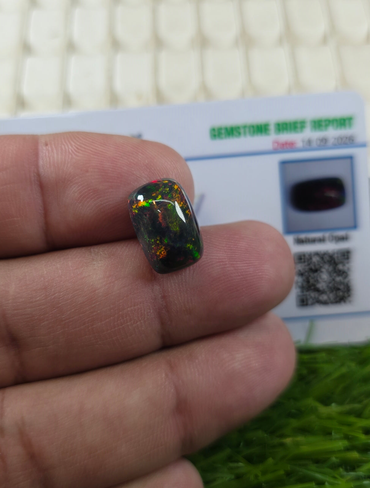 Natural Full Fire Opal Stone With Lab Certificate