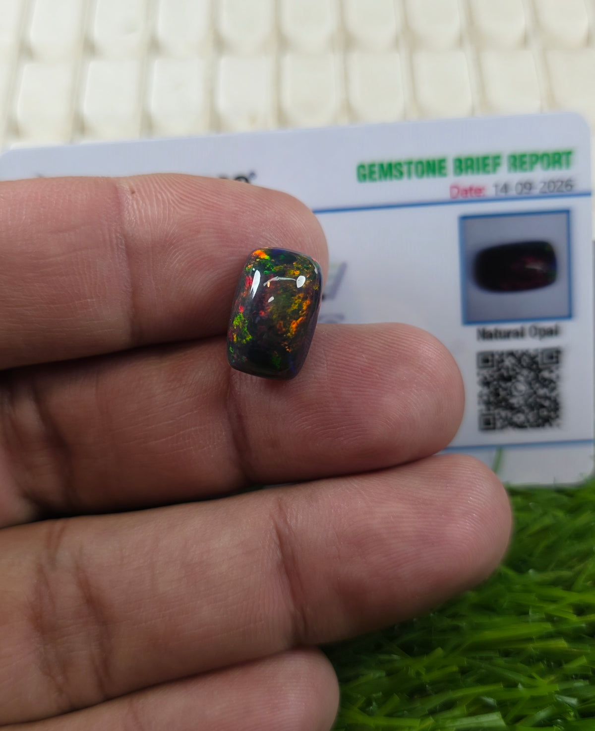Natural Full Fire Opal Stone With Lab Certificate