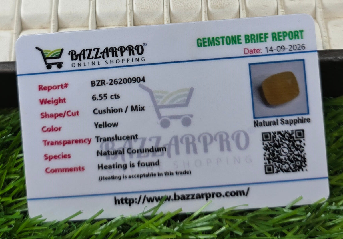 Natural Ceylon Pukhraj Stone With Lab Certificate