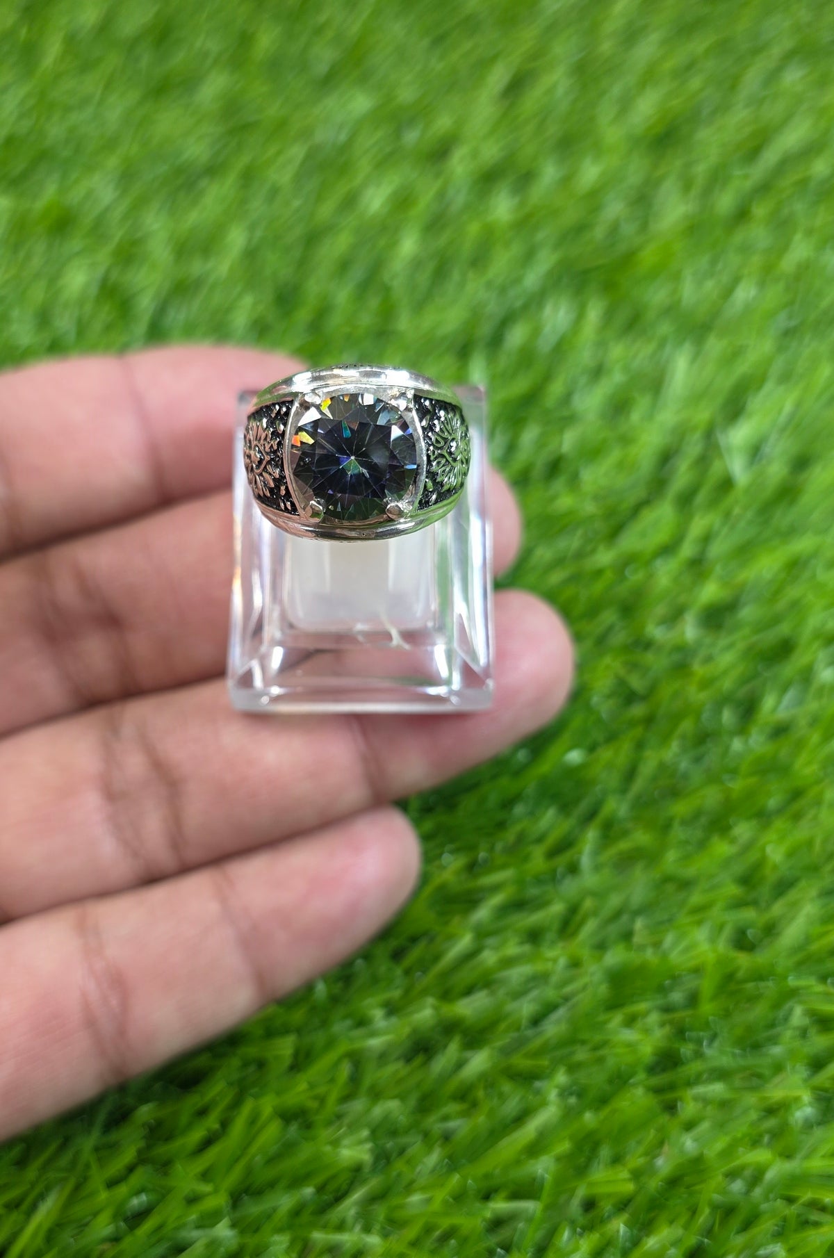 Multi Color Moissanite Diamond Ring