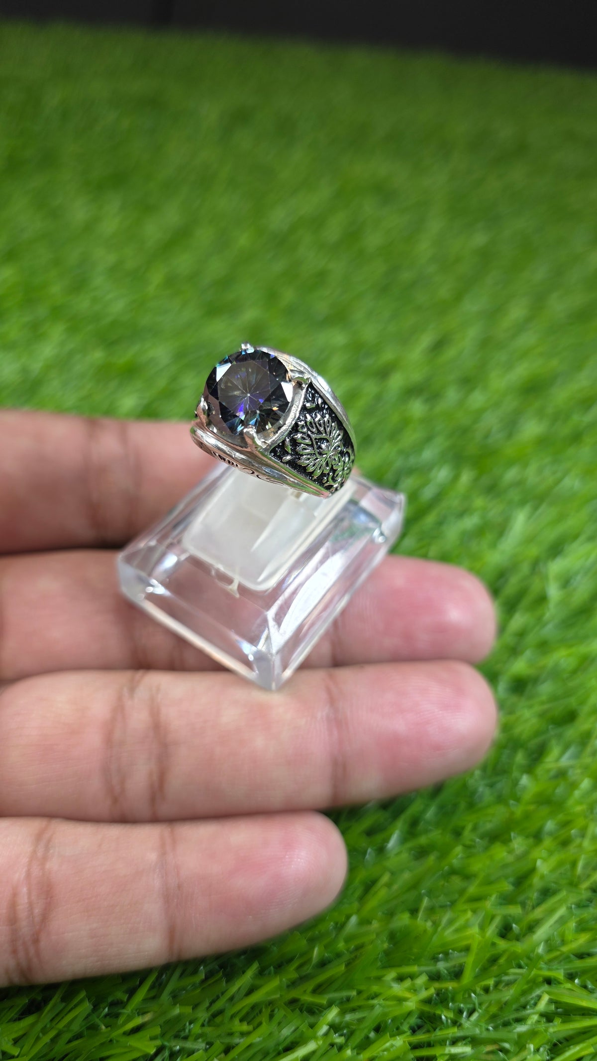 Multi Color Moissanite Diamond Ring