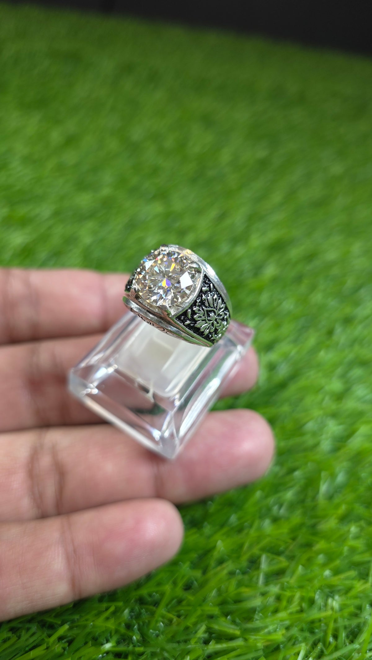 Supreme White Color Moissanite Diamond Ring
