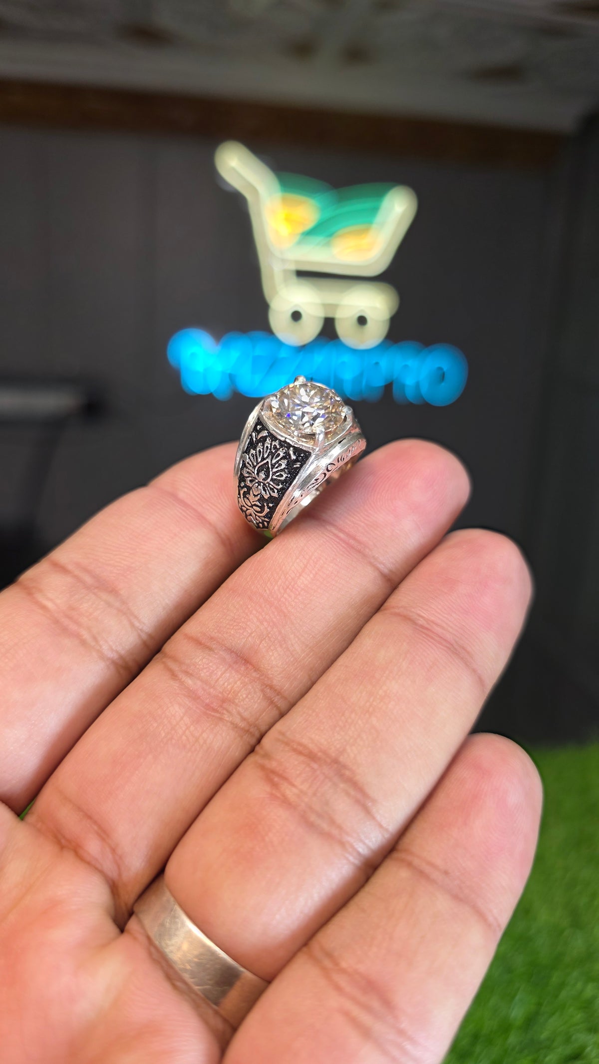 Supreme White Color Moissanite Diamond Ring