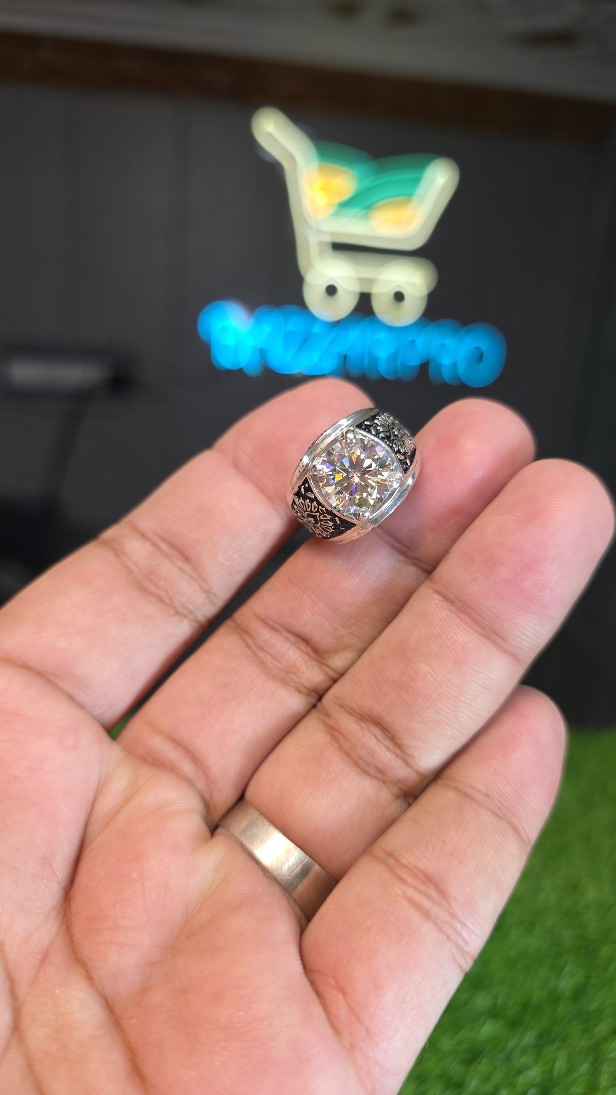 Supreme White Color Moissanite Diamond Ring