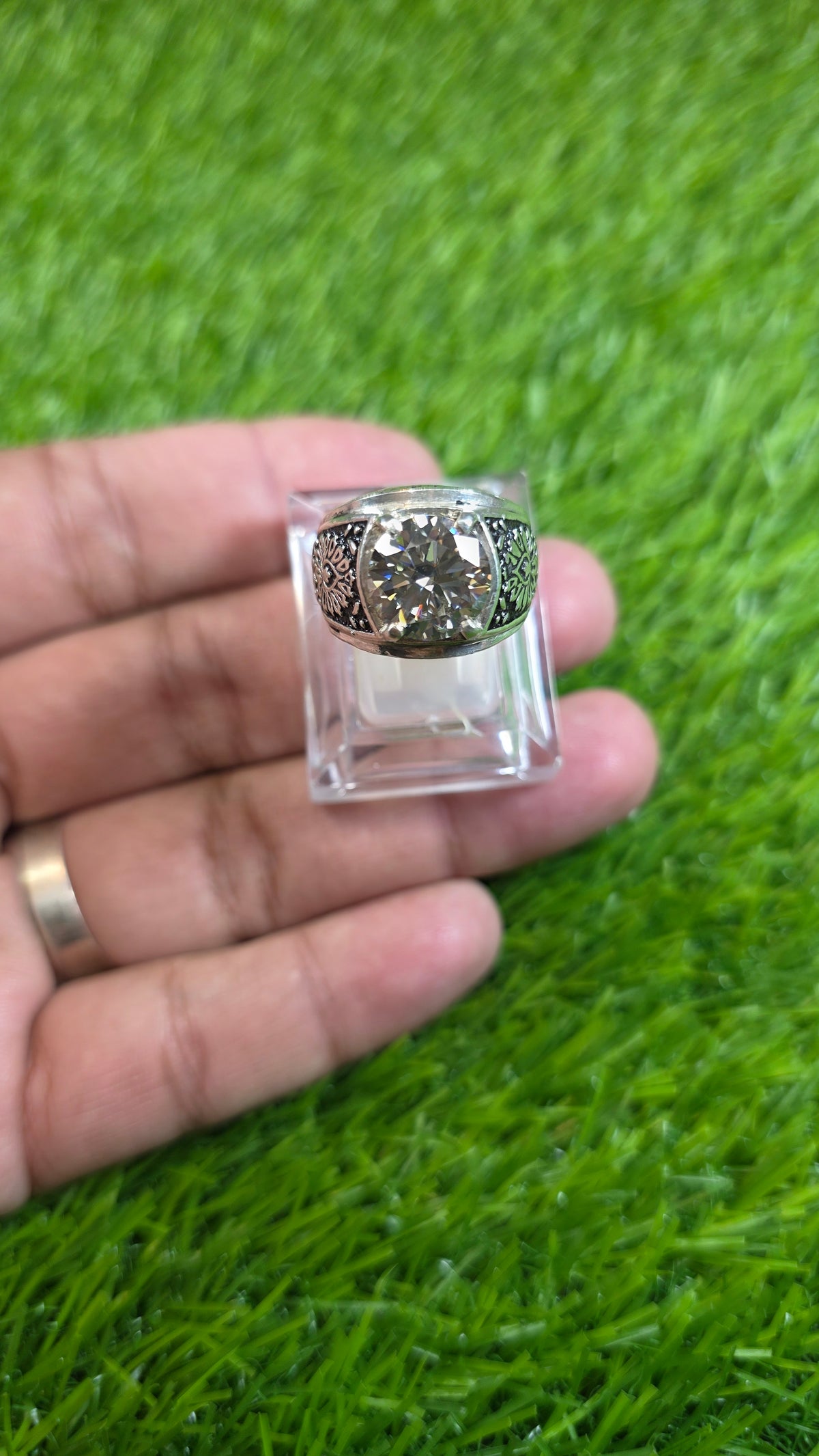 Smoky Moissanite Diamond Ring