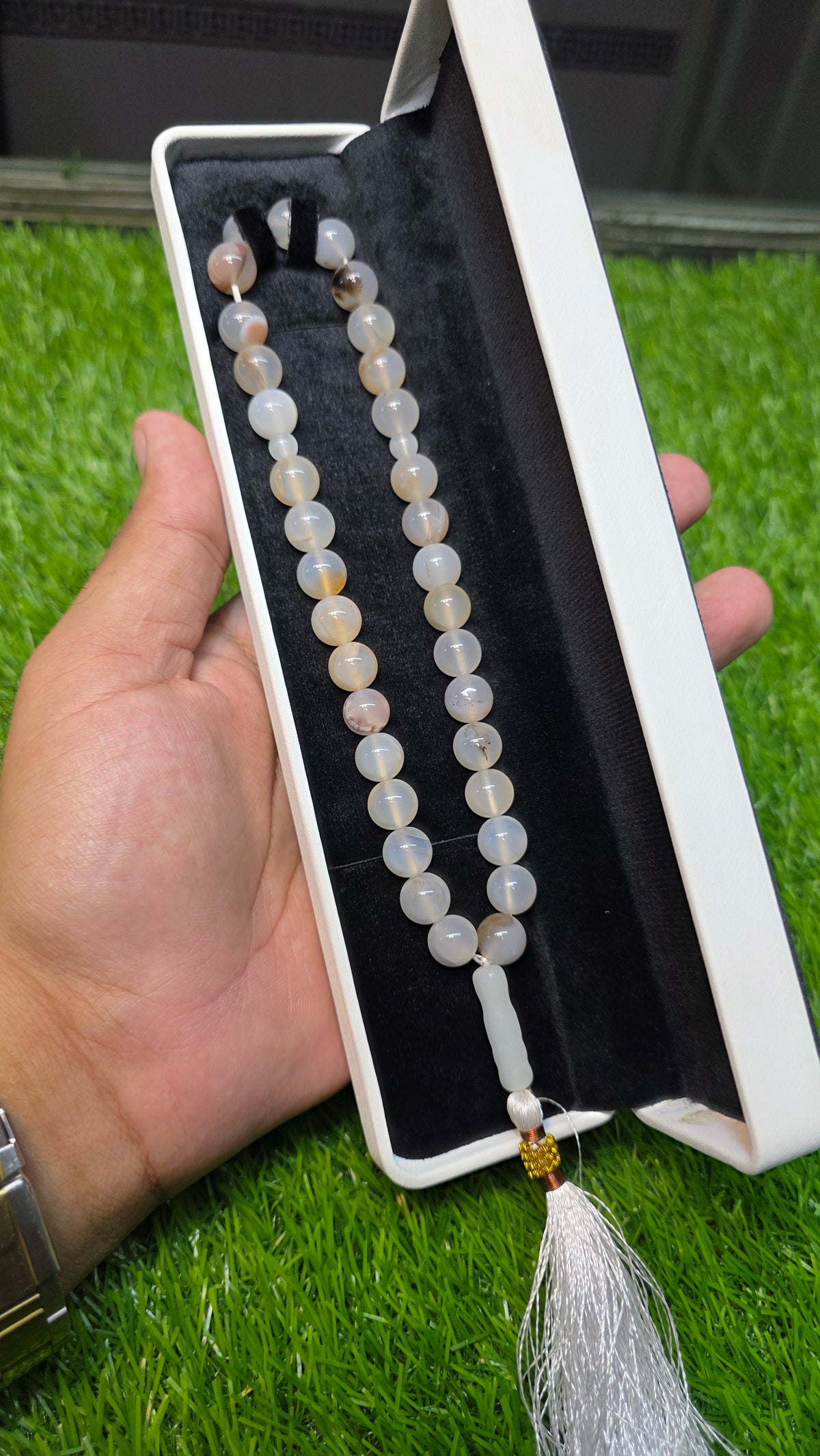 Natural Aqeeq Tasbeeh 33 Beads