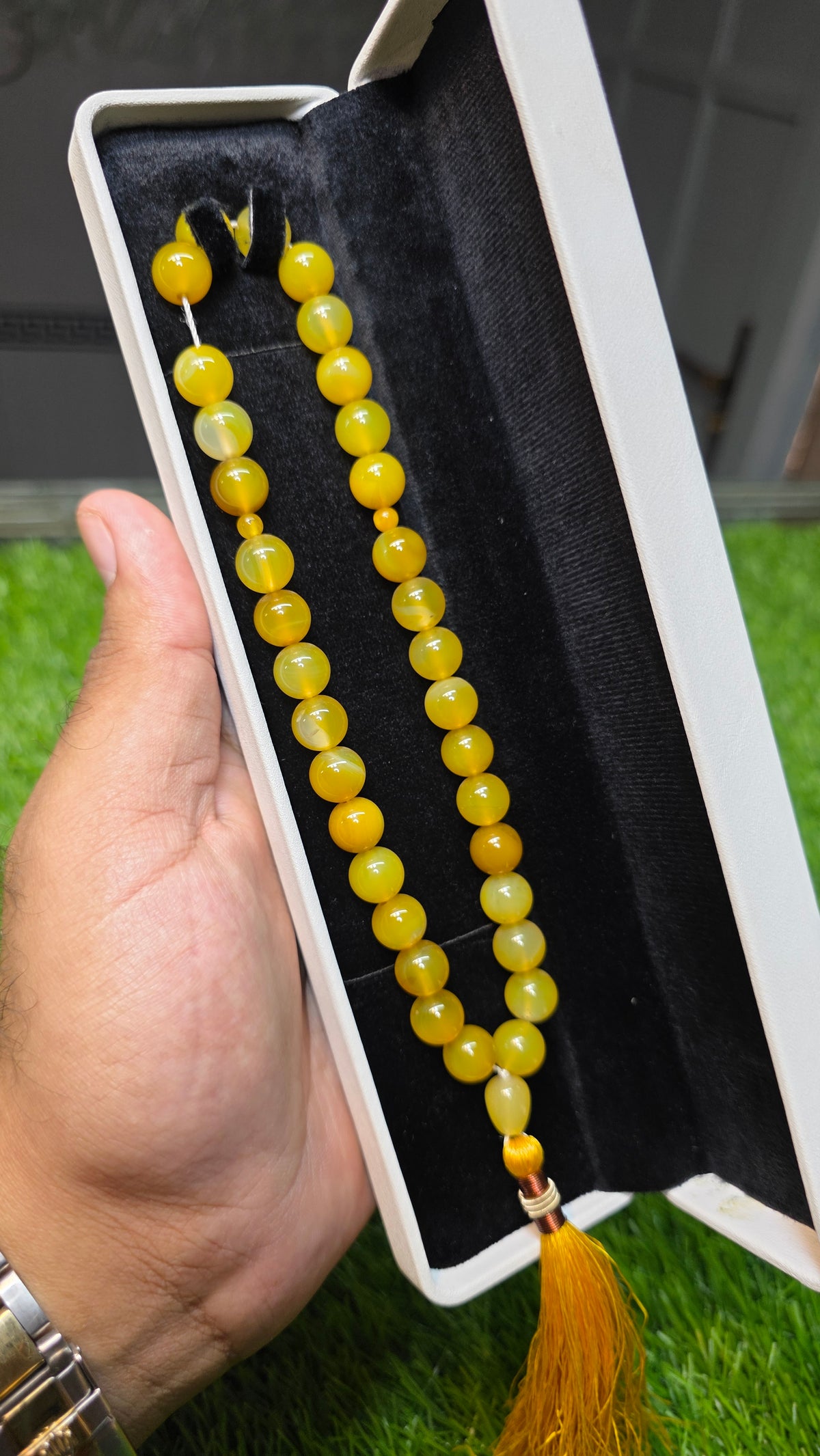 Natural Aqeeq Tasbeeh 33 Beads