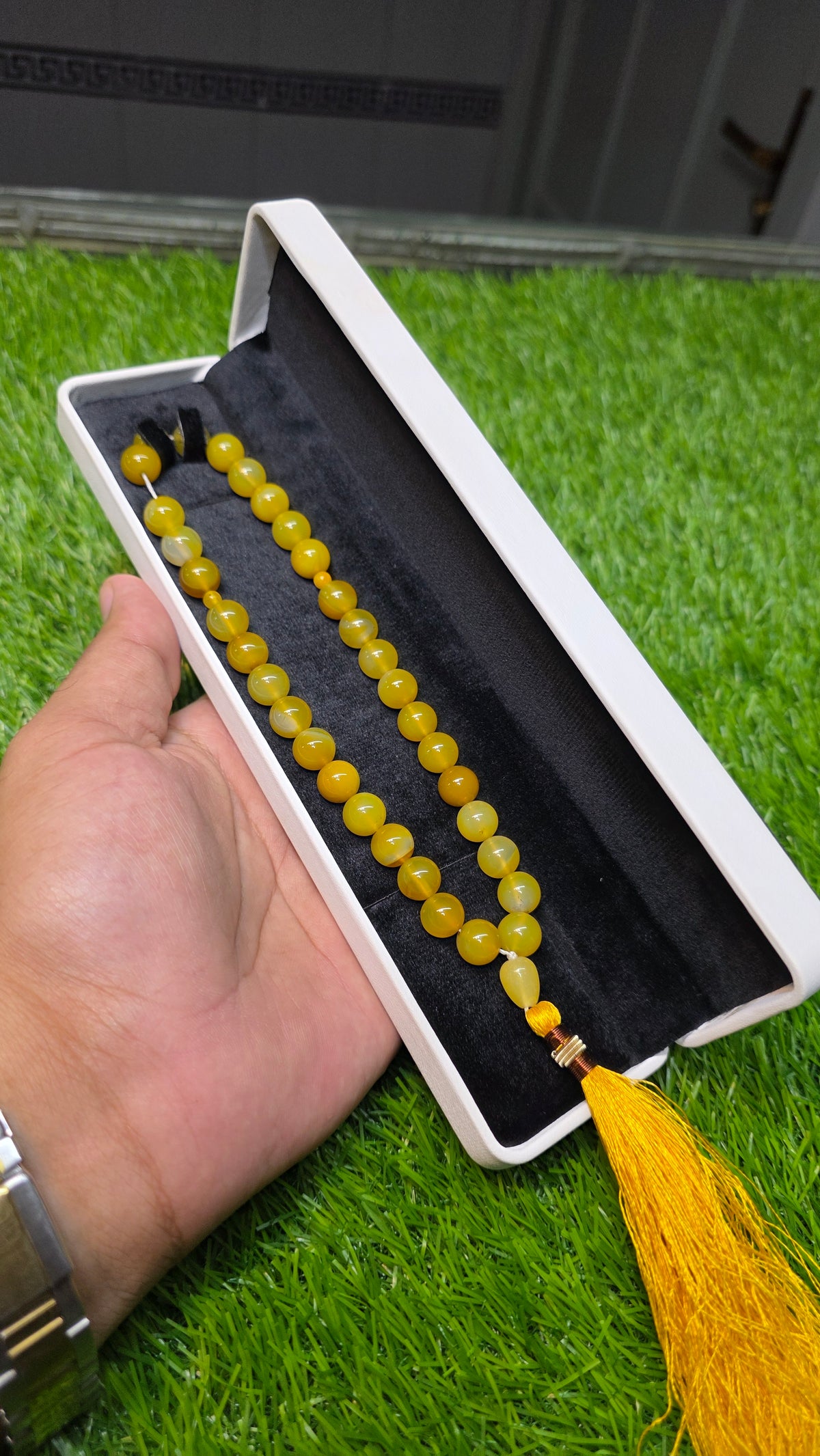 Natural Aqeeq Tasbeeh 33 Beads