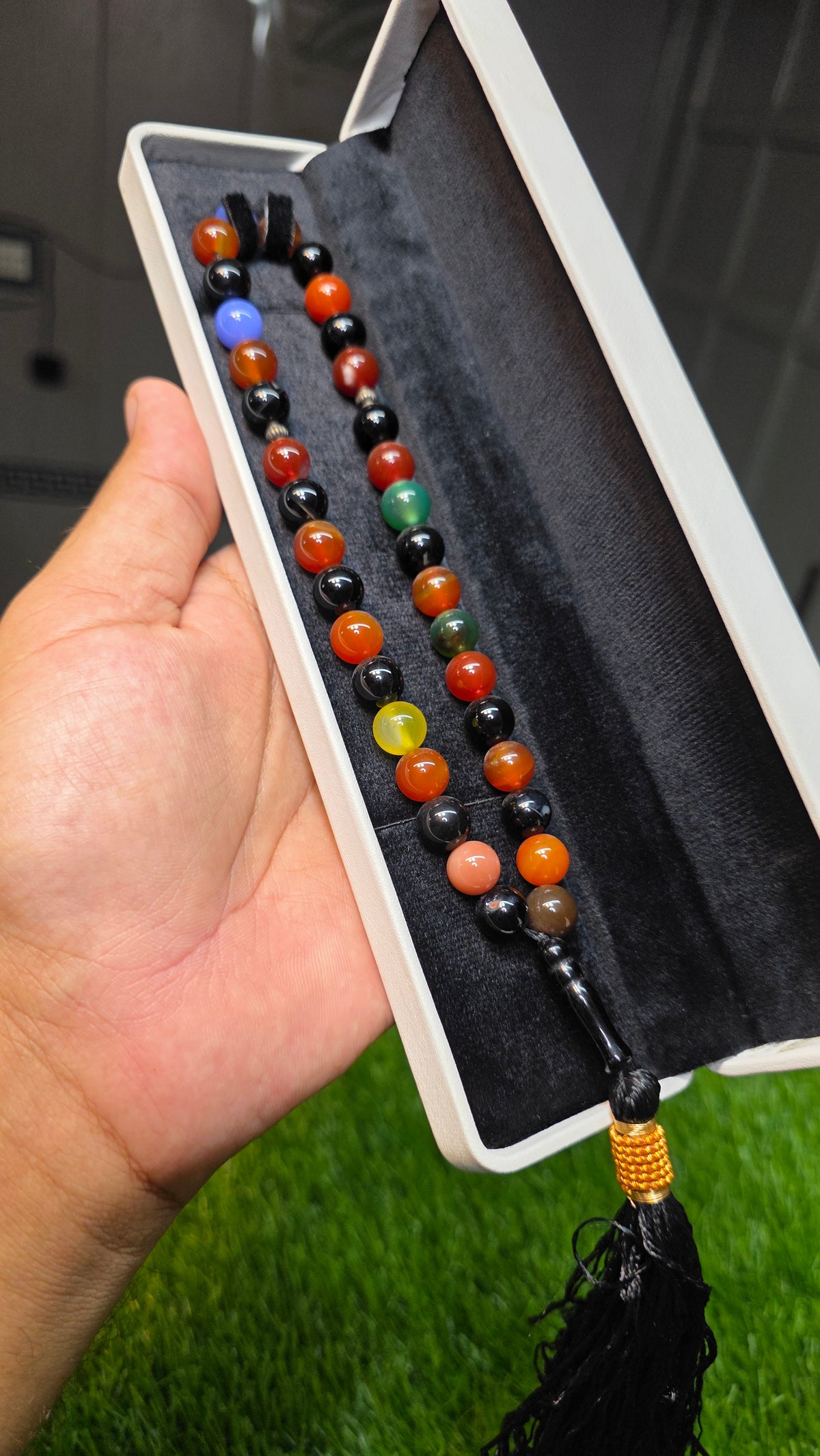 Natural Aqeeq Tasbeeh 33 Beads