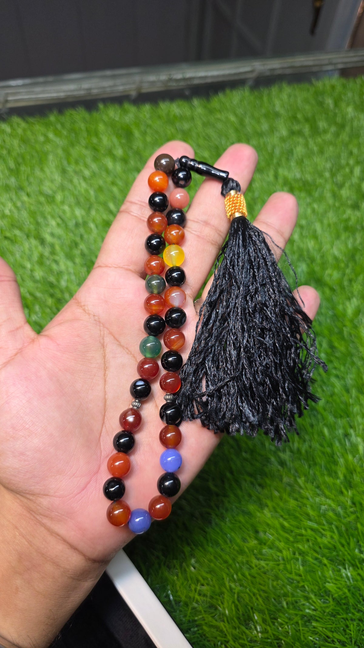 Natural Aqeeq Tasbeeh 33 Beads