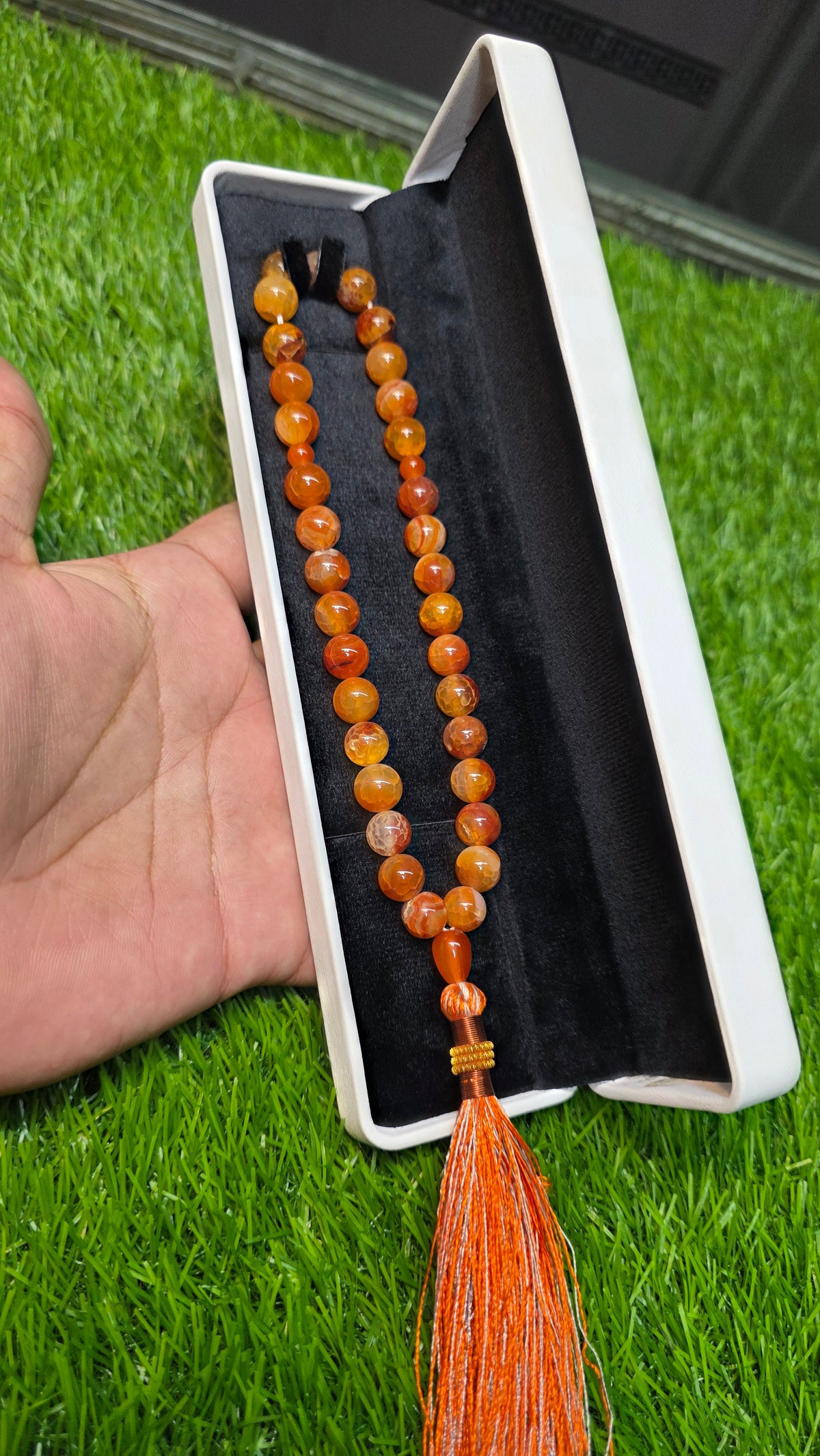 Natural Aqeeq Tasbeeh 33 Beads