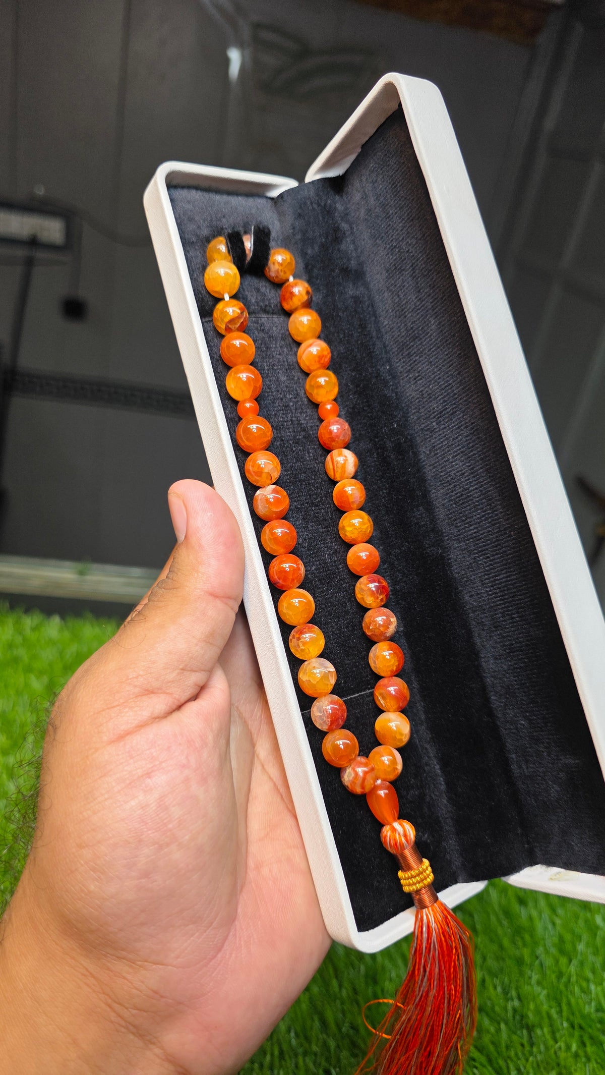 Natural Aqeeq Tasbeeh 33 Beads