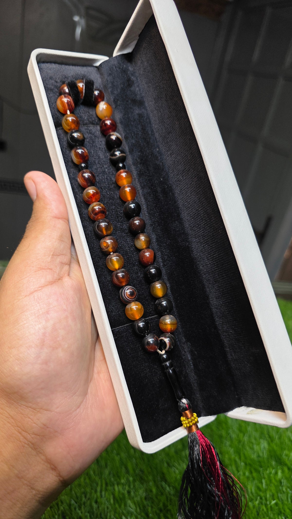 Natural Aqeeq Tasbeeh 33 Beads