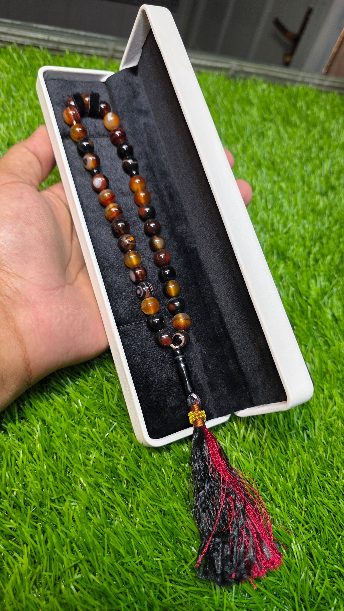 Natural Aqeeq Tasbeeh 33 Beads