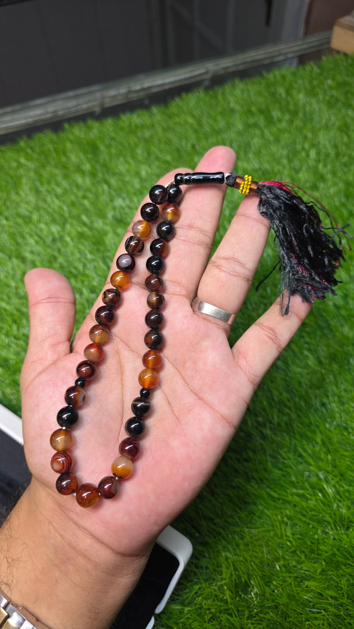 Natural Aqeeq Tasbeeh 33 Beads