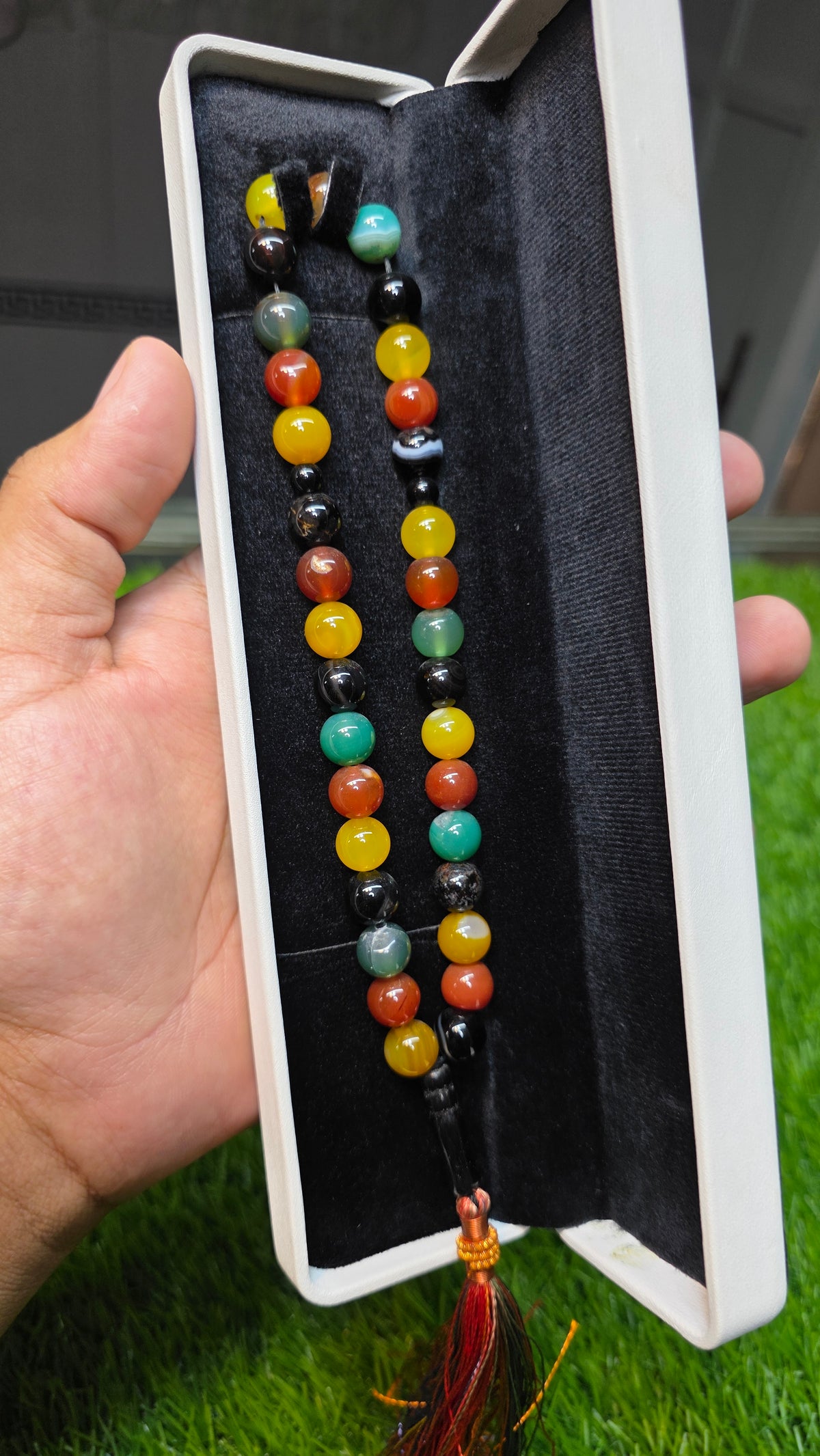 Natural Aqeeq Tasbeeh 33 Beads