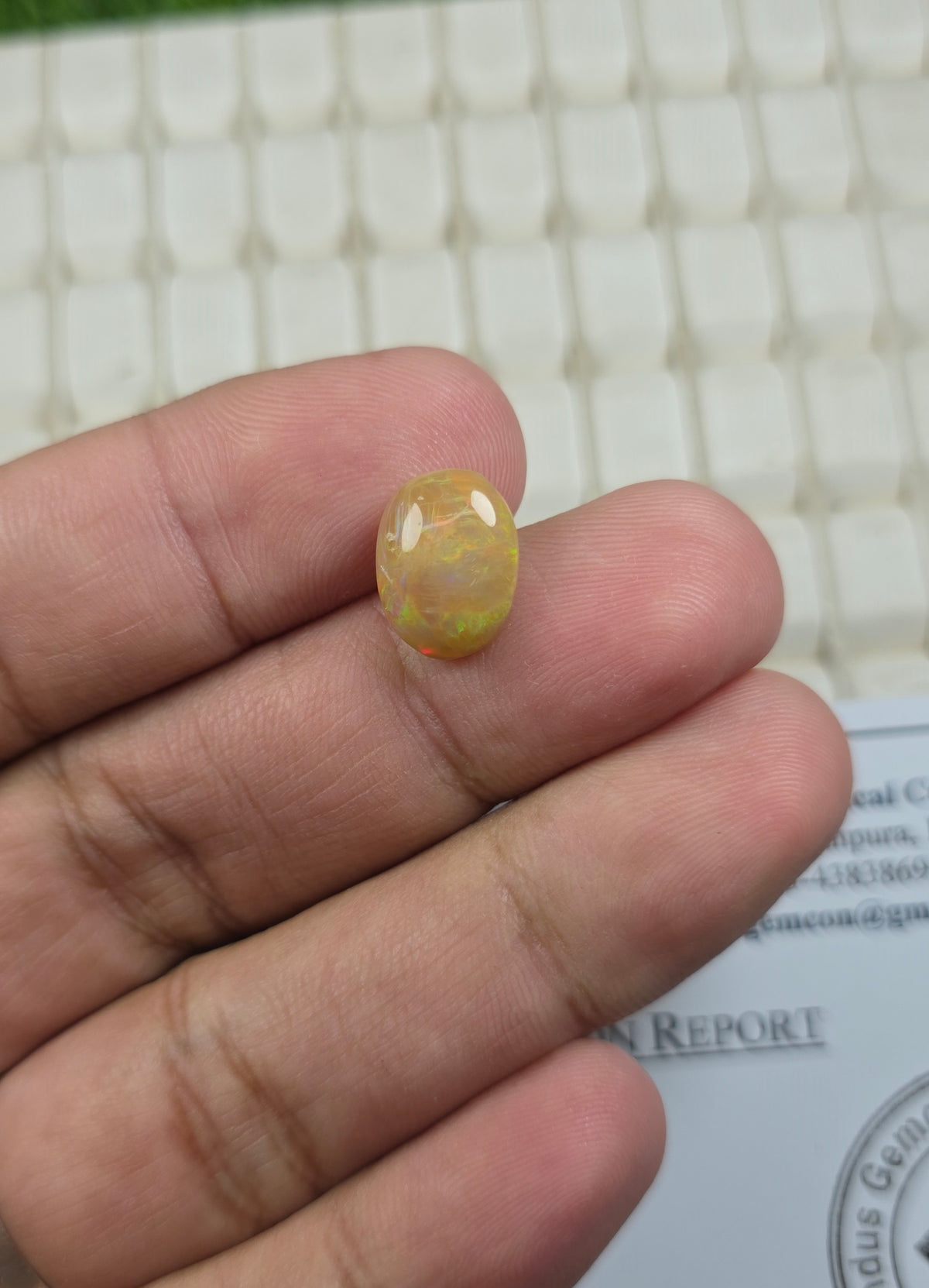 Natural Full Fire Opal Stone With Lab Certificate