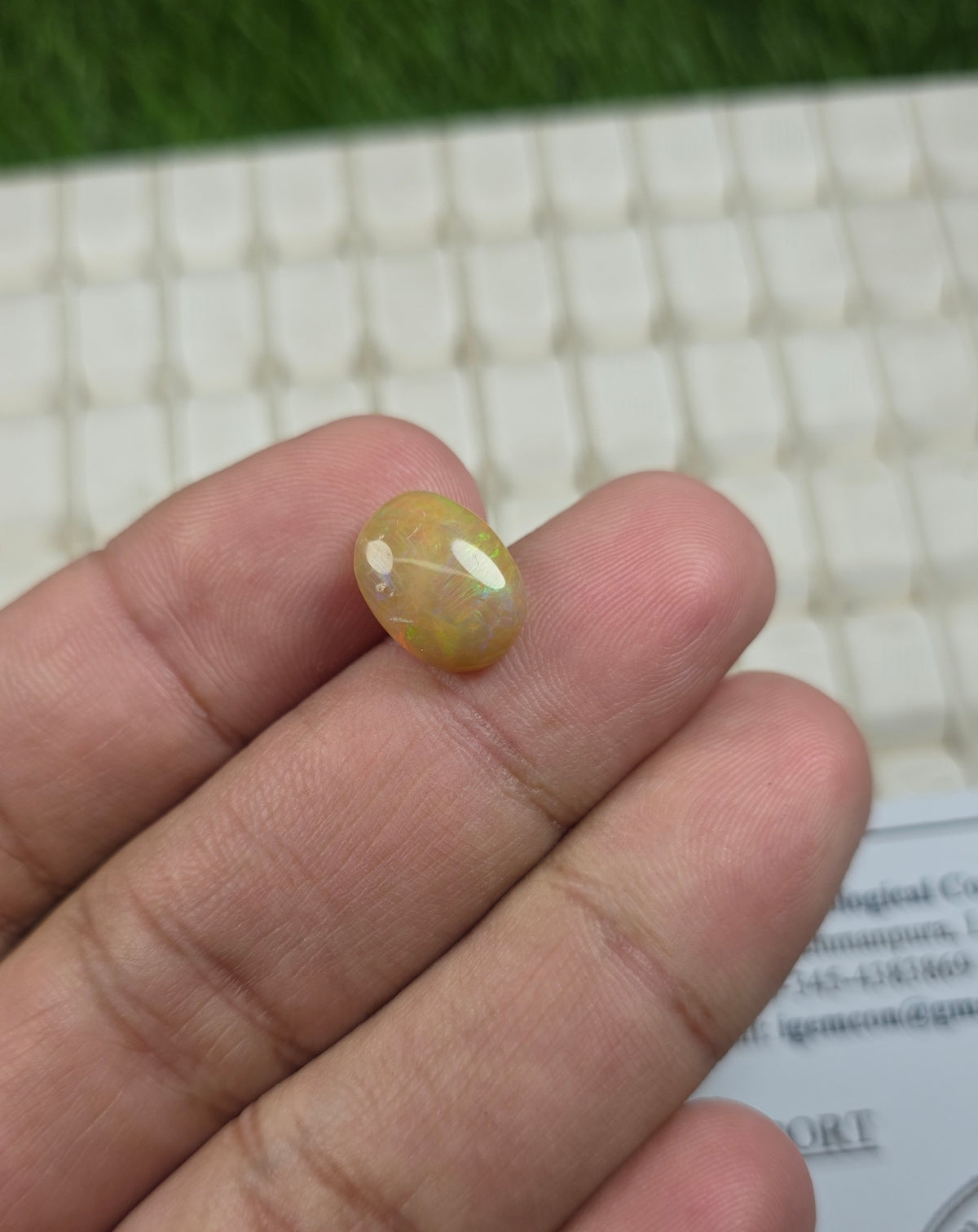 Natural Full Fire Opal Stone With Lab Certificate
