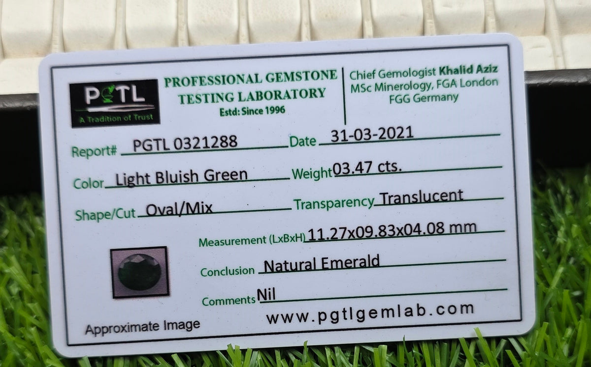 Natural Zamurd Stone With Lab Certificate