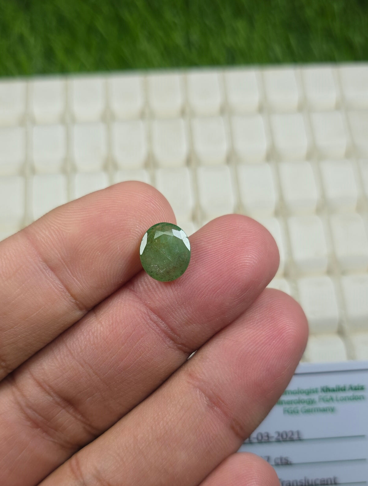 Natural Zamurd Stone With Lab Certificate