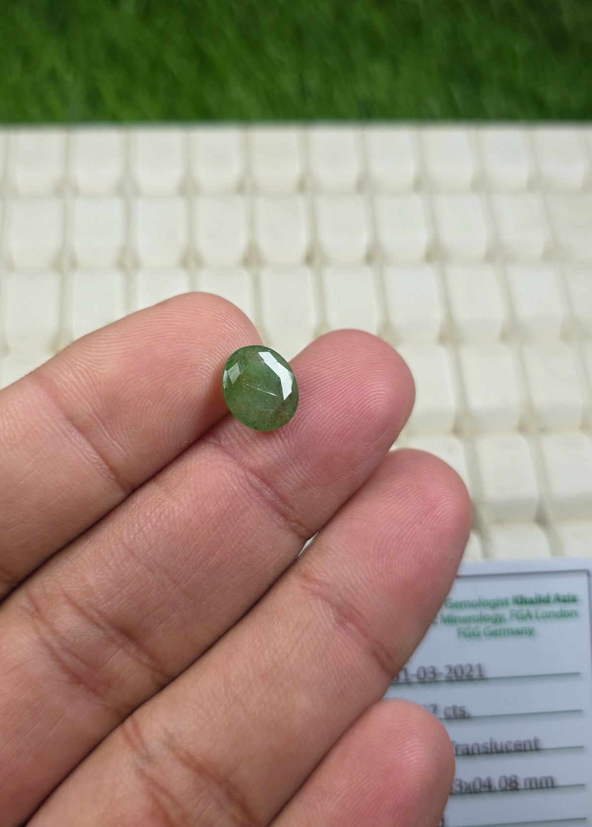 Natural Zamurd Stone With Lab Certificate